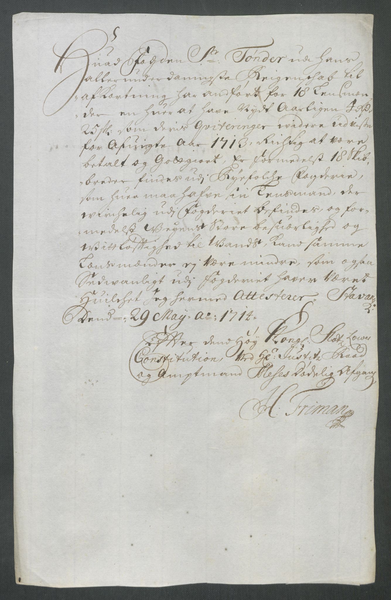 Rentekammeret inntil 1814, Reviderte regnskaper, Fogderegnskap, AV/RA-EA-4092/R47/L2866: Fogderegnskap Ryfylke, 1713, p. 303