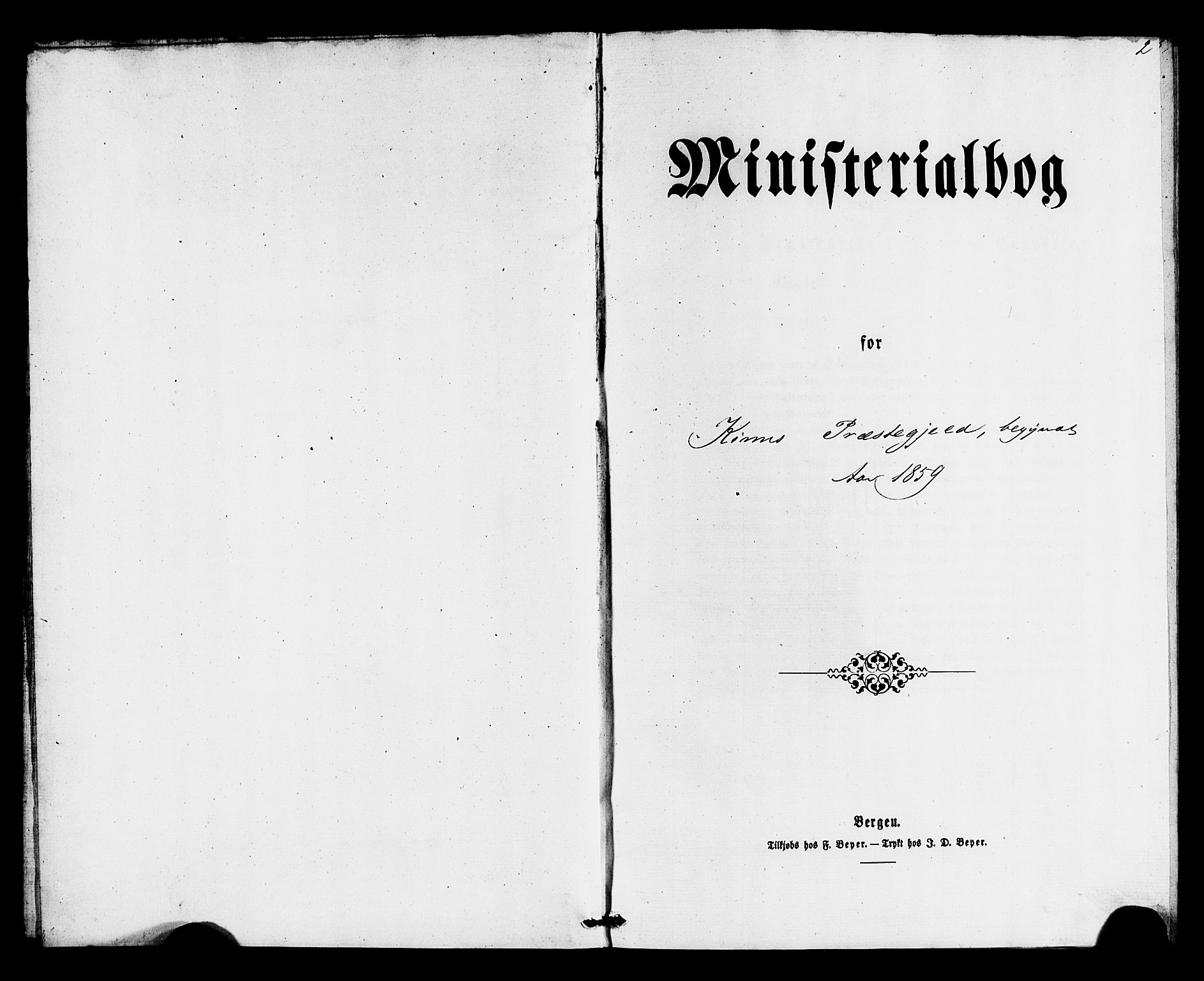 Kinn sokneprestembete, AV/SAB-A-80801/H/Haa/Haaa/L0017: Parish register (official) no. A 17, 1858-1867, p. 2