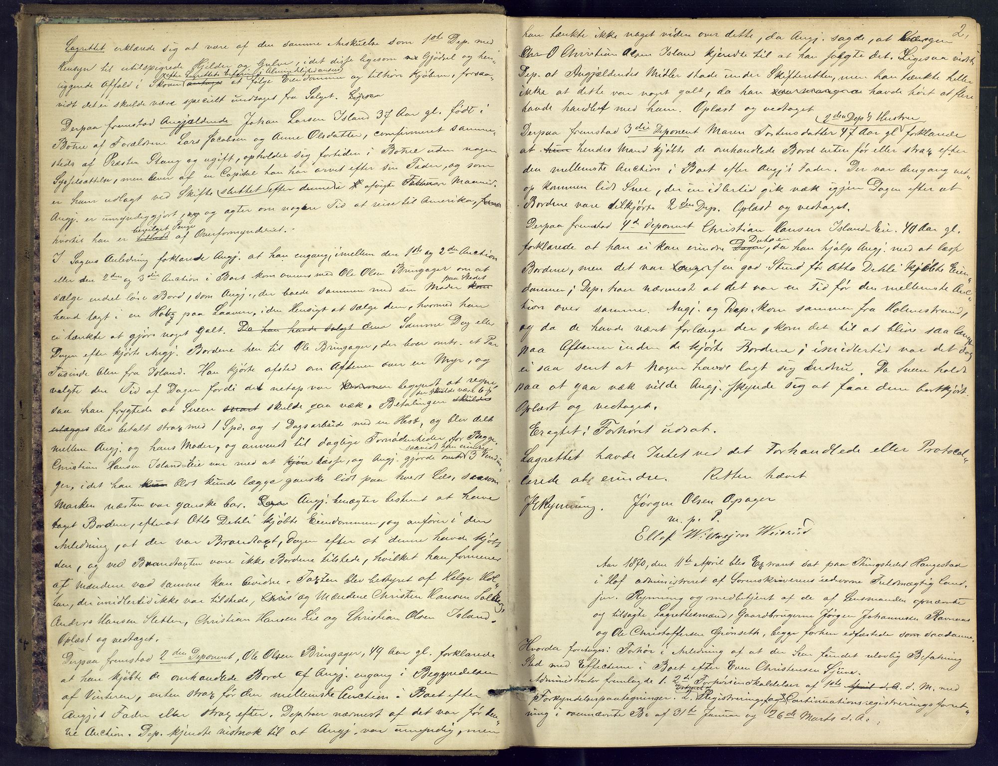 Nordre Jarlsberg sorenskriveri, AV/SAKO-A-80/F/Fb/Fba/L0019: Ekstrarettsprotokoll, 1870-1874, p. 2