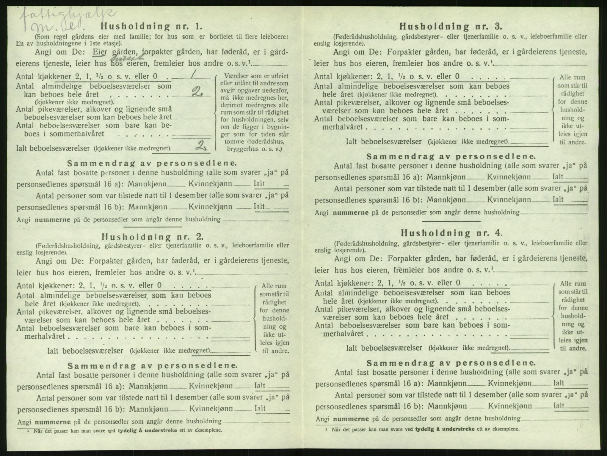 SAT, 1920 census for Vevelstad, 1920, p. 241