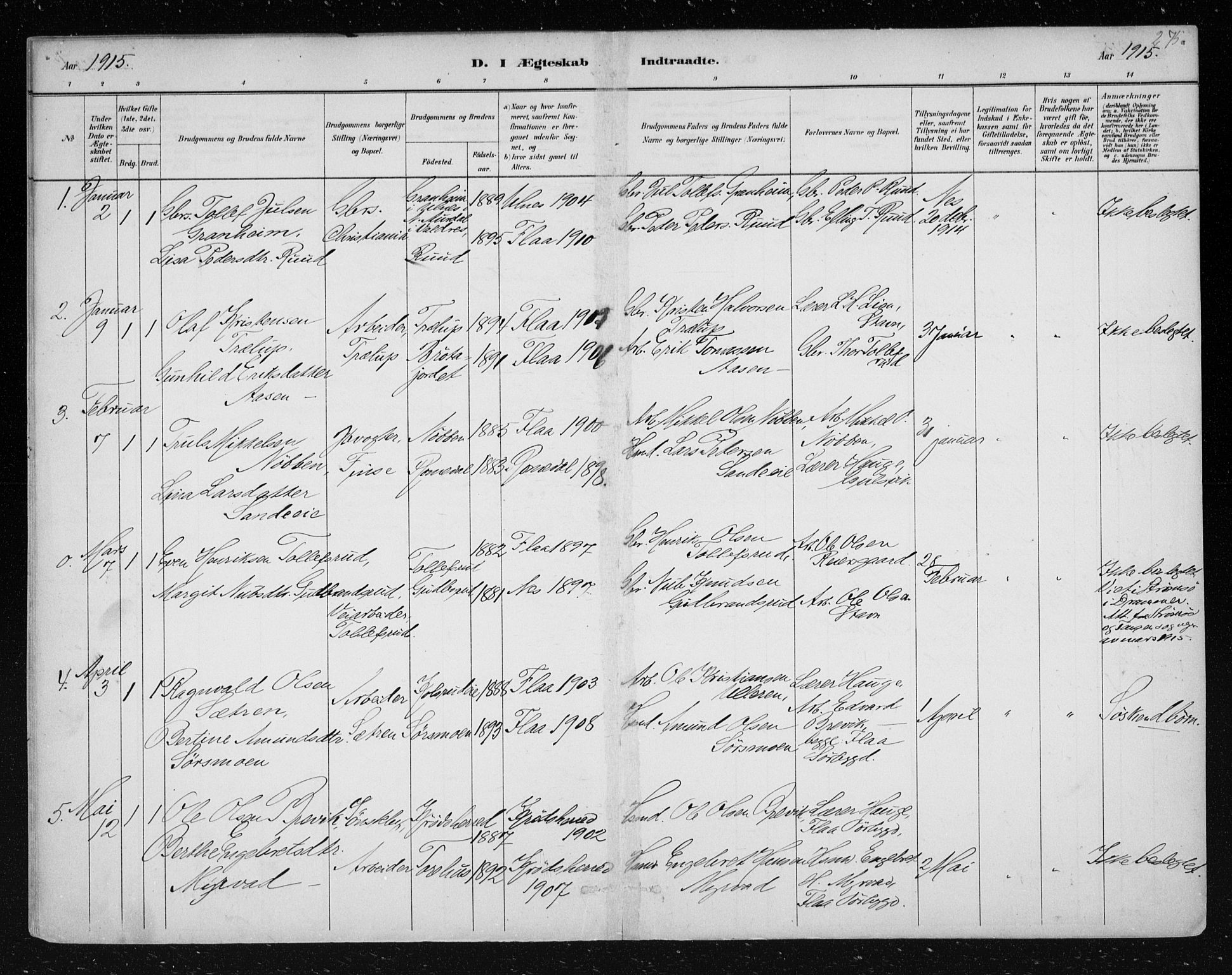 Nes kirkebøker, AV/SAKO-A-236/F/Fa/L0012: Parish register (official) no. 12, 1881-1917, p. 275