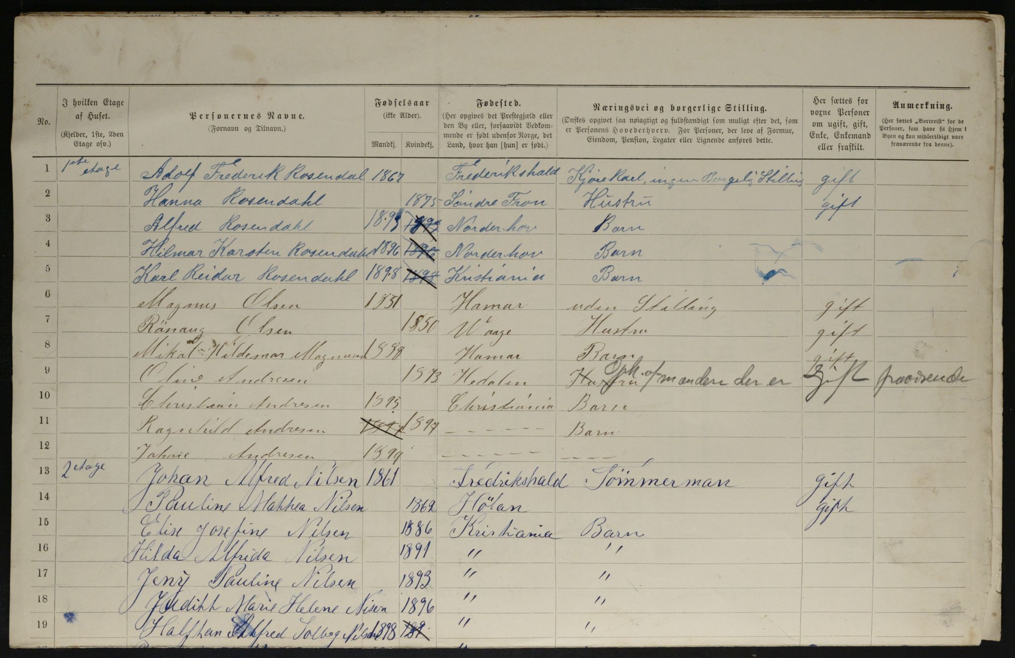 OBA, Municipal Census 1901 for Kristiania, 1901, p. 4312