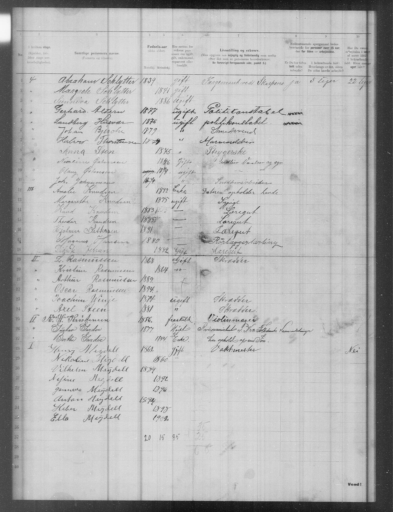 OBA, Municipal Census 1902 for Kristiania, 1902, p. 14825