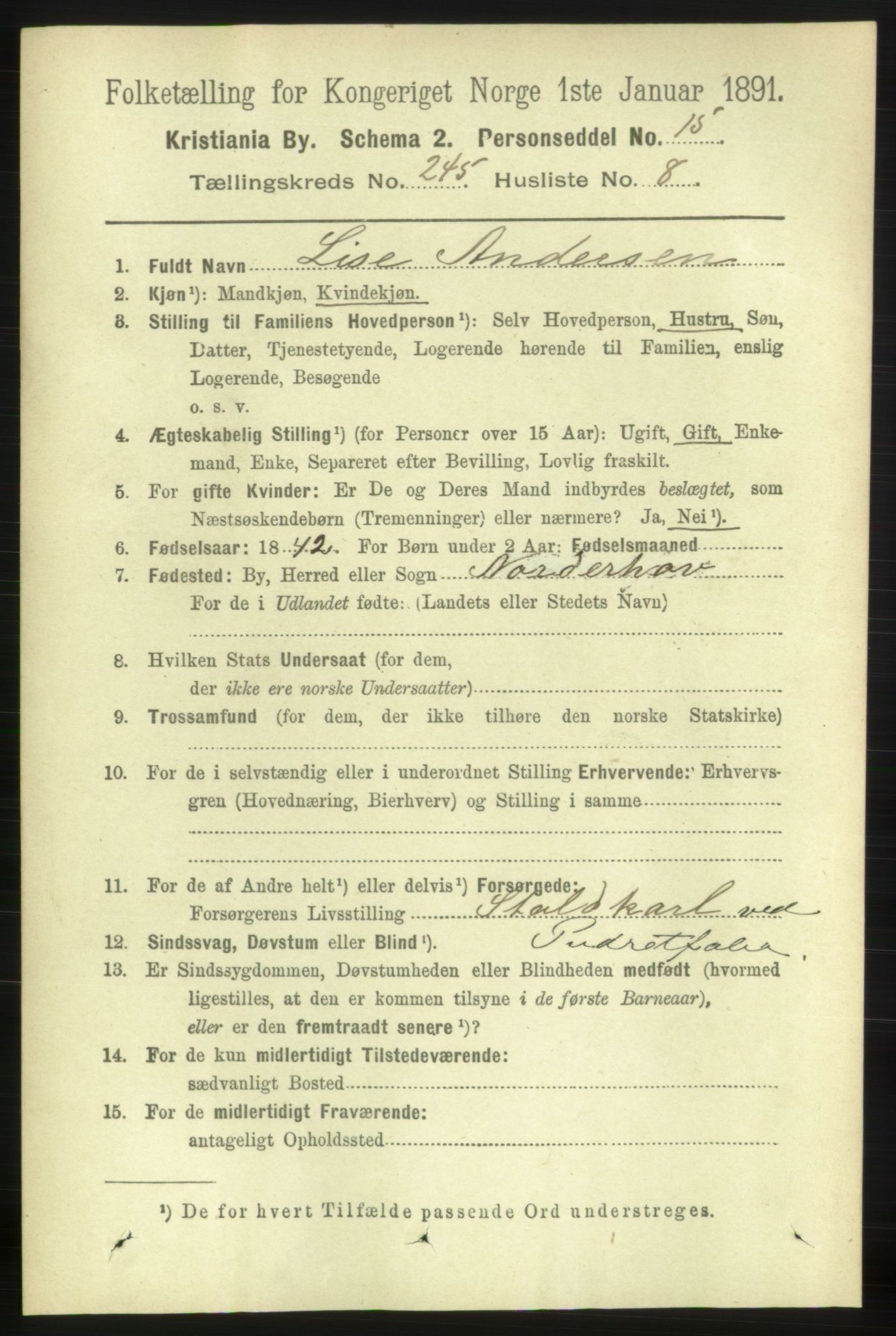 RA, 1891 census for 0301 Kristiania, 1891, p. 149506