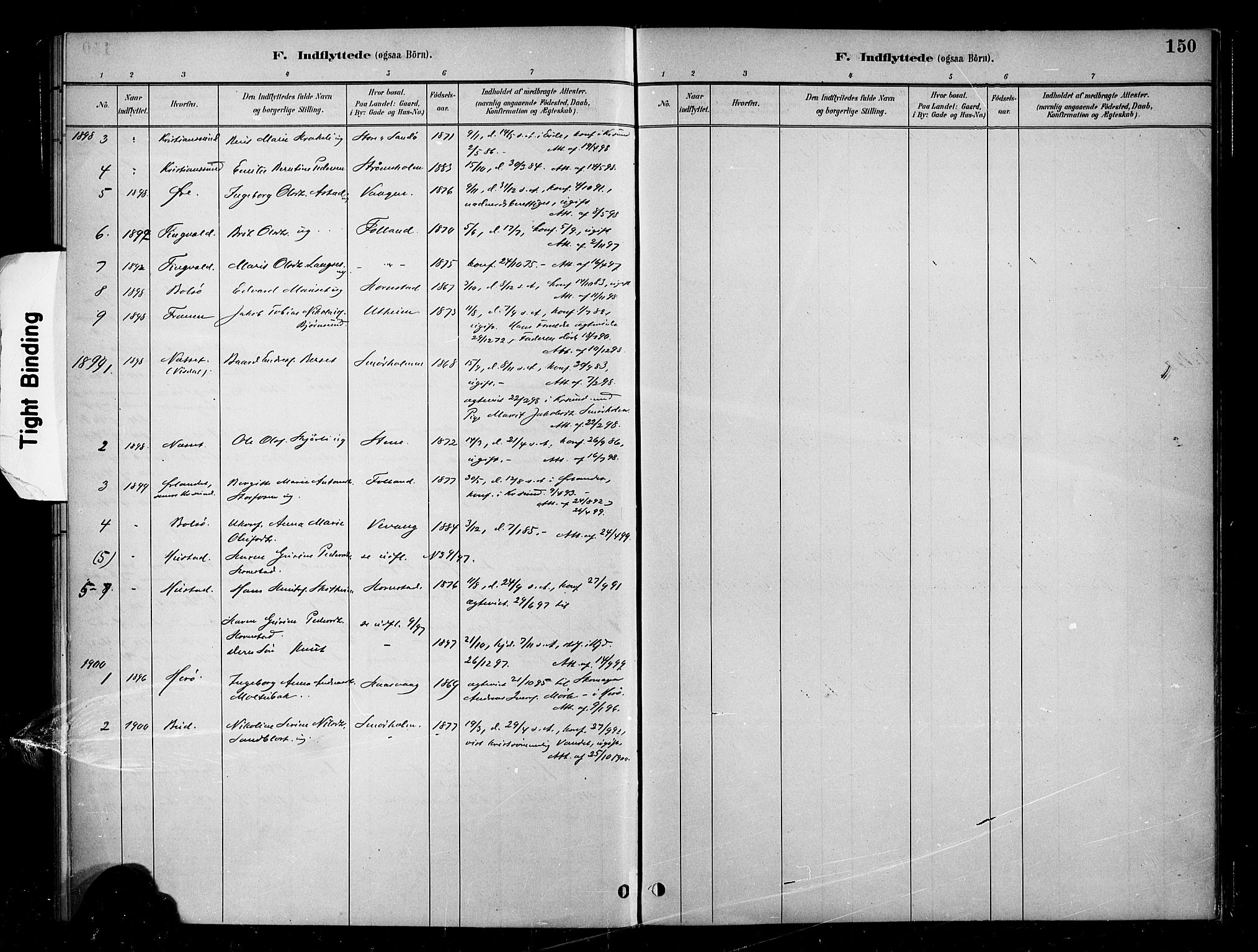 Ministerialprotokoller, klokkerbøker og fødselsregistre - Møre og Romsdal, SAT/A-1454/570/L0832: Parish register (official) no. 570A06, 1885-1900, p. 150
