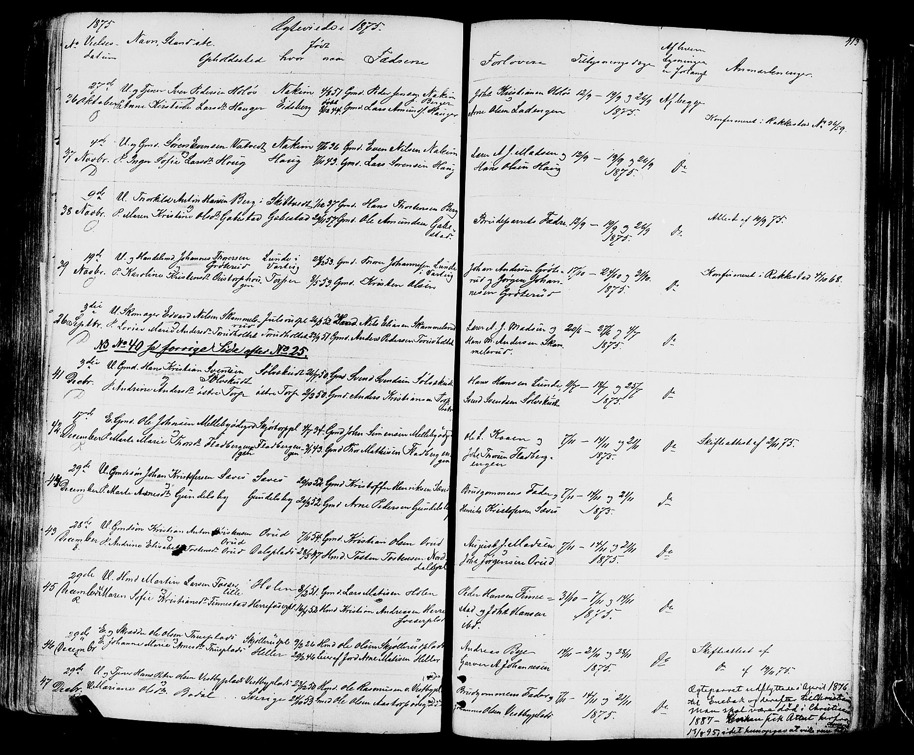 Rakkestad prestekontor Kirkebøker, AV/SAO-A-2008/F/Fa/L0011: Parish register (official) no. I 11, 1862-1877, p. 413