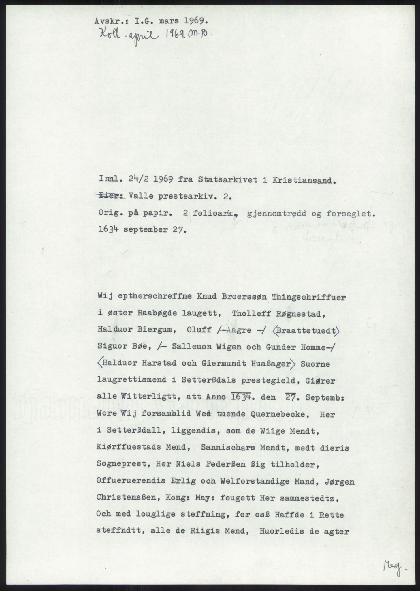 Samlinger til kildeutgivelse, Diplomavskriftsamlingen, AV/RA-EA-4053/H/Ha, p. 292