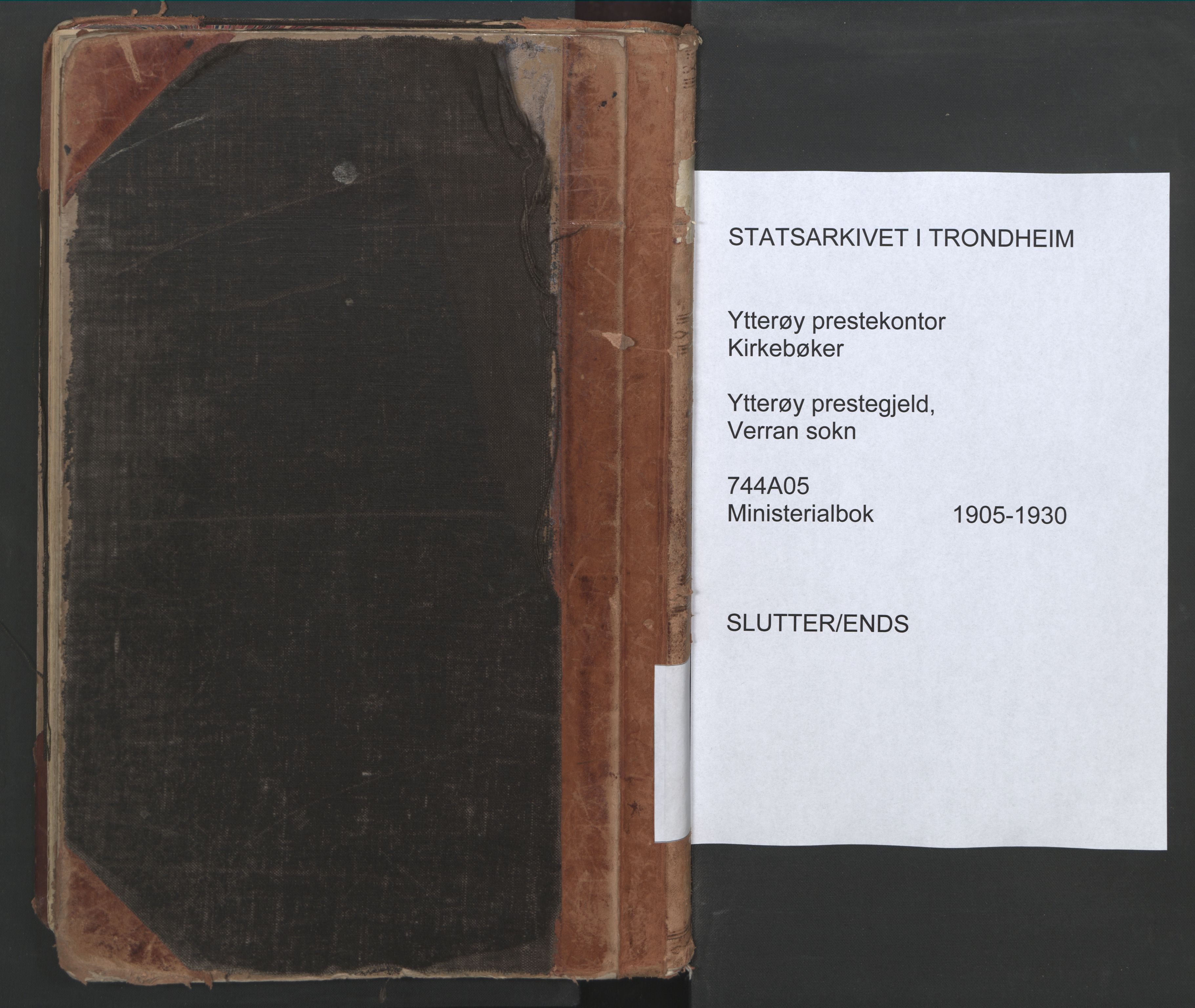 Ministerialprotokoller, klokkerbøker og fødselsregistre - Nord-Trøndelag, SAT/A-1458/744/L0421: Parish register (official) no. 744A05, 1905-1930