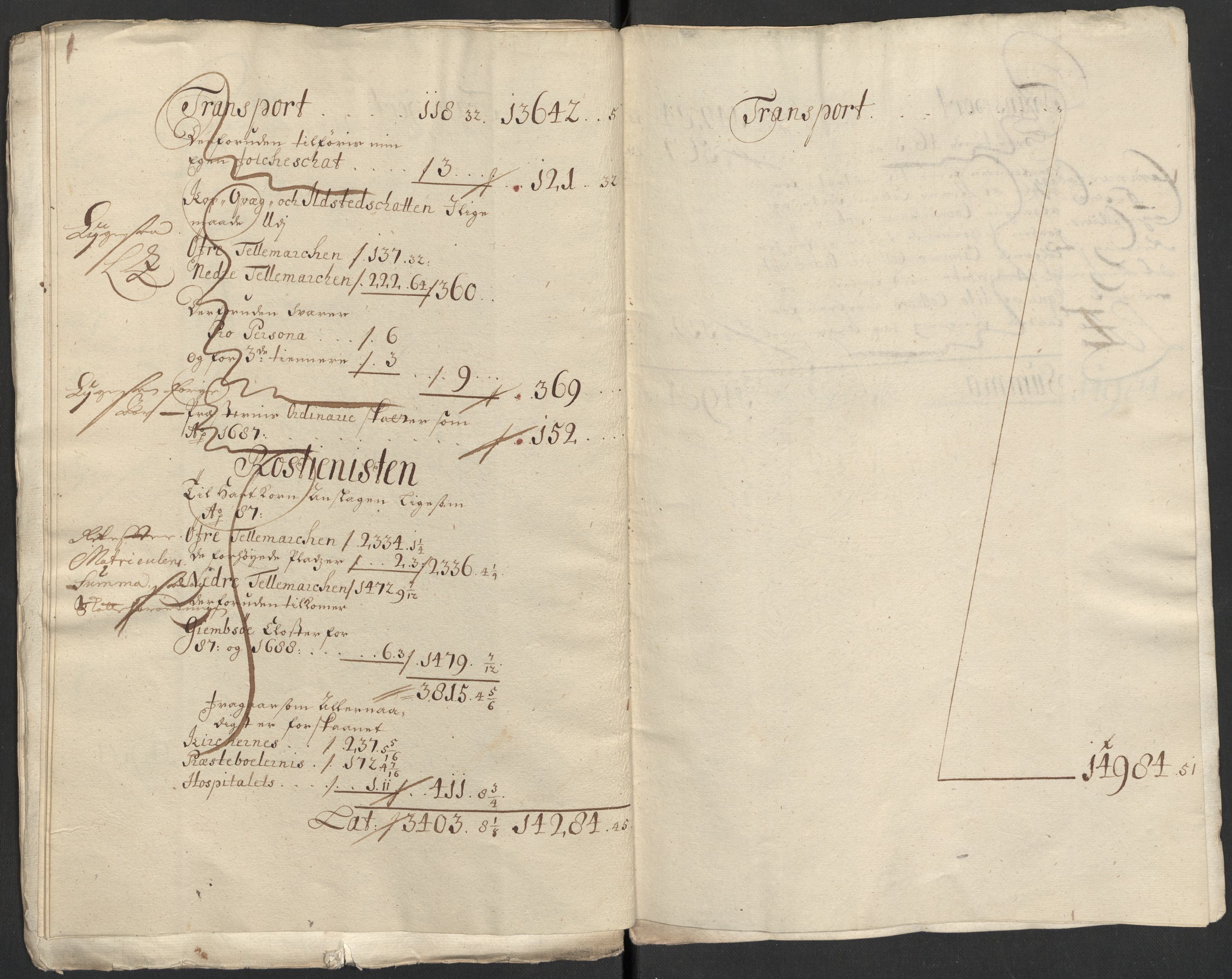 Rentekammeret inntil 1814, Reviderte regnskaper, Fogderegnskap, RA/EA-4092/R35/L2086: Fogderegnskap Øvre og Nedre Telemark, 1687-1689, p. 17