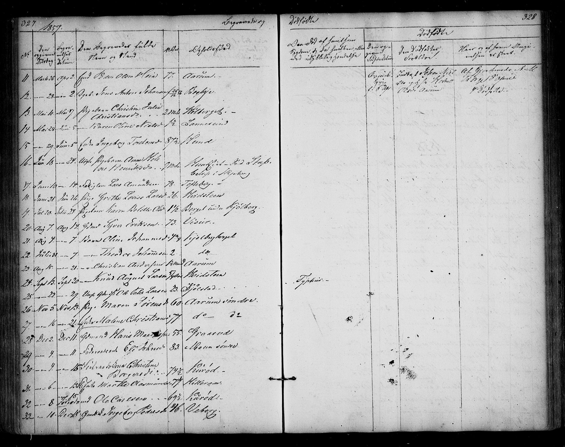 Borge prestekontor Kirkebøker, AV/SAO-A-10903/F/Fa/L0005: Parish register (official) no. I 5, 1848-1860, p. 327-328