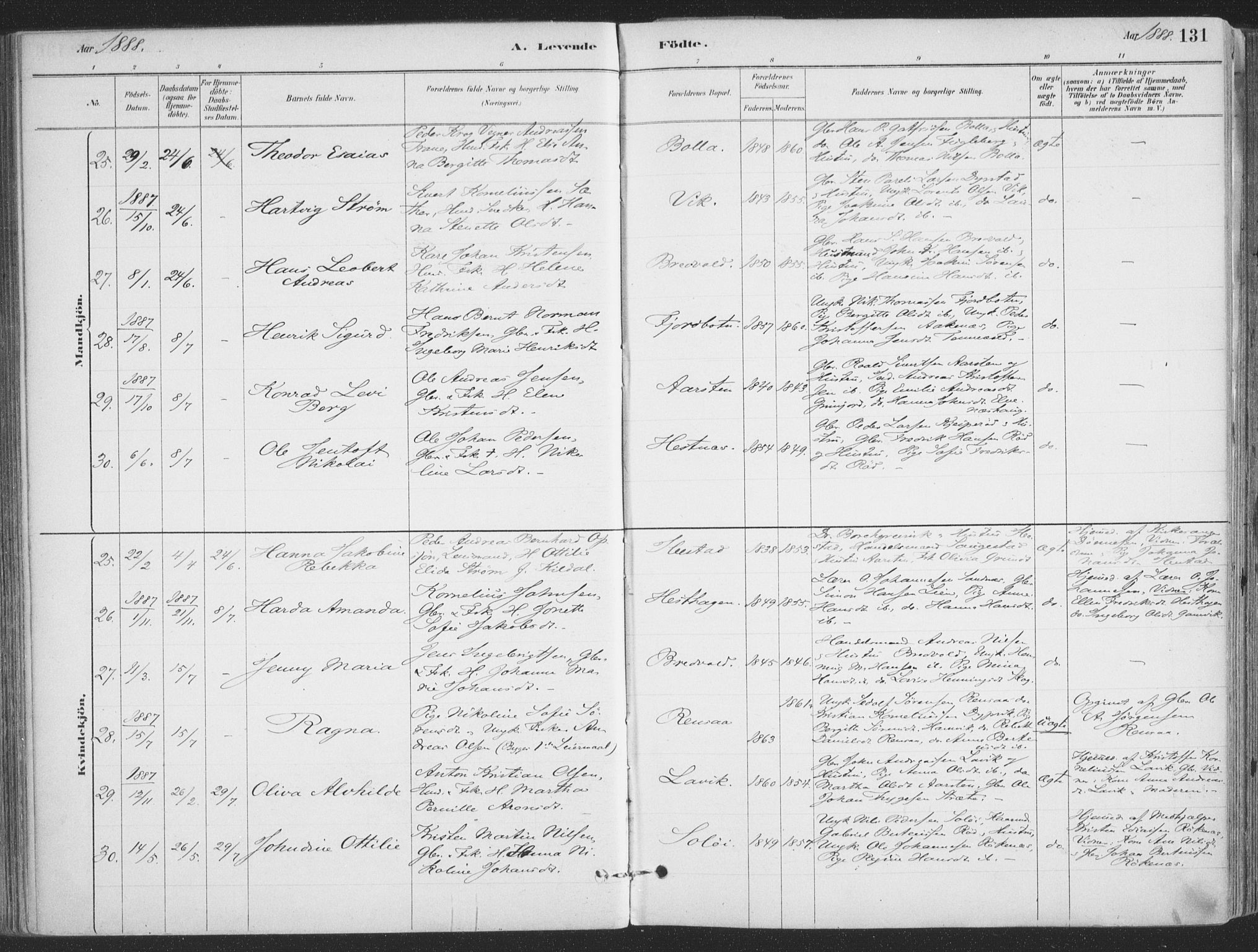 Ibestad sokneprestembete, SATØ/S-0077/H/Ha/Haa/L0011kirke: Parish register (official) no. 11, 1880-1889, p. 131