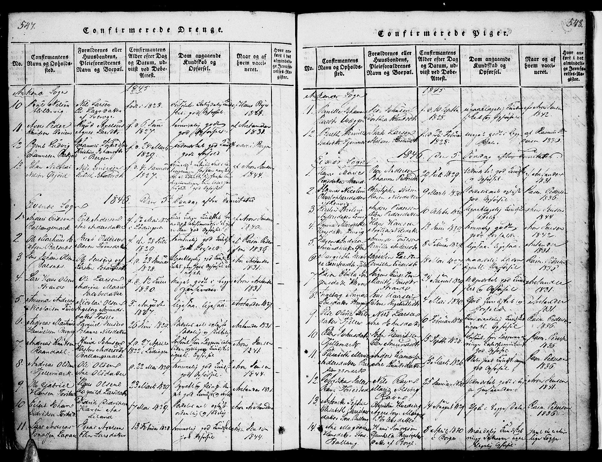 Ministerialprotokoller, klokkerbøker og fødselsregistre - Nordland, AV/SAT-A-1459/863/L0894: Parish register (official) no. 863A06, 1821-1851, p. 547-548