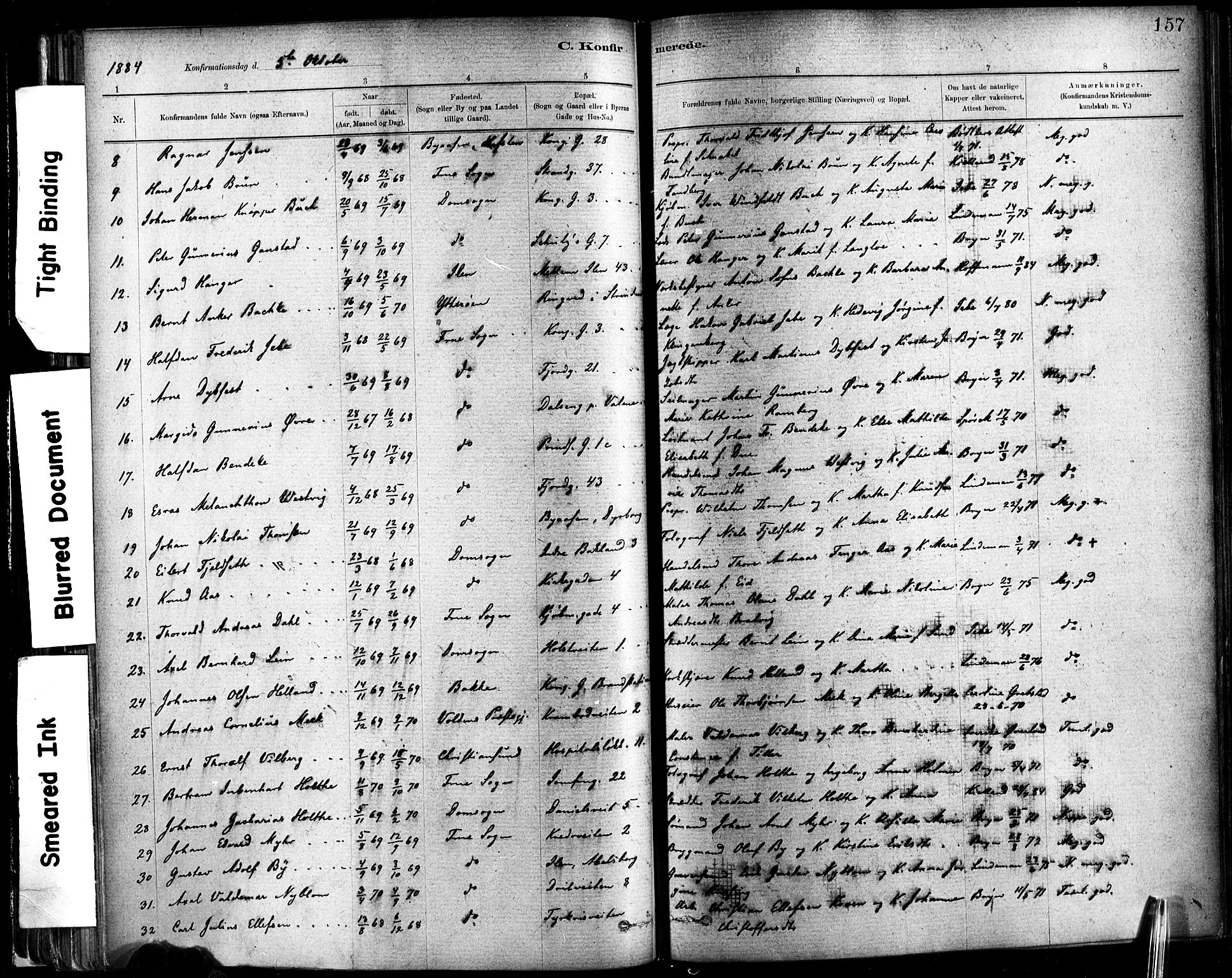 Ministerialprotokoller, klokkerbøker og fødselsregistre - Sør-Trøndelag, SAT/A-1456/602/L0119: Parish register (official) no. 602A17, 1880-1901, p. 157