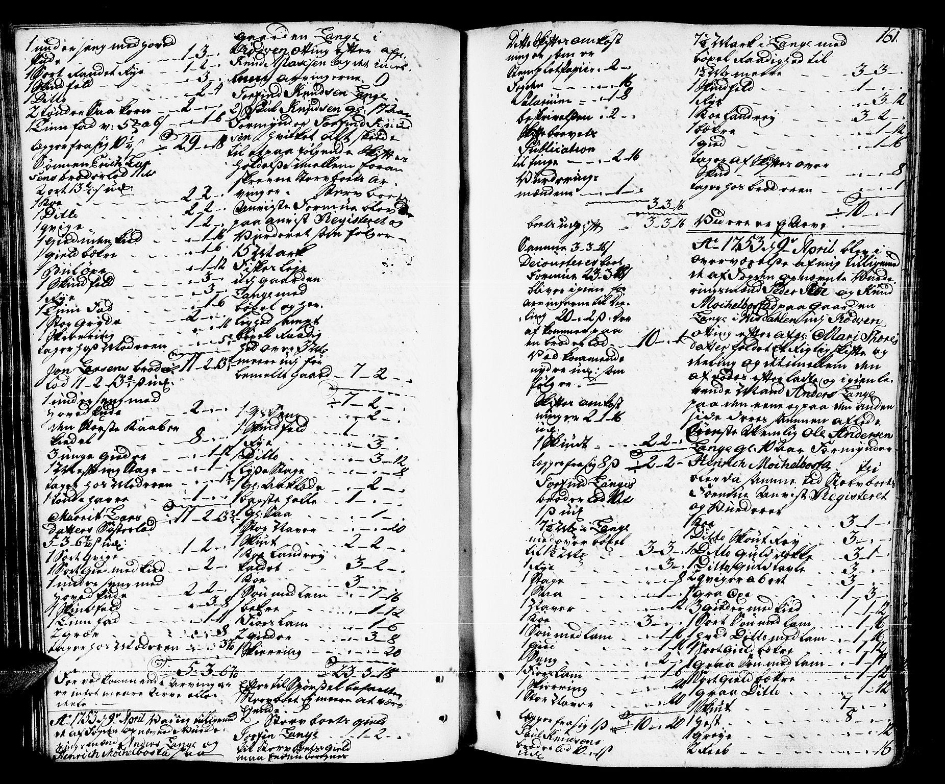 Romsdal sorenskriveri, AV/SAT-A-4149/1/3/3A/L0008: Skifteprotokoll, 1752-1761, p. 160b-161a