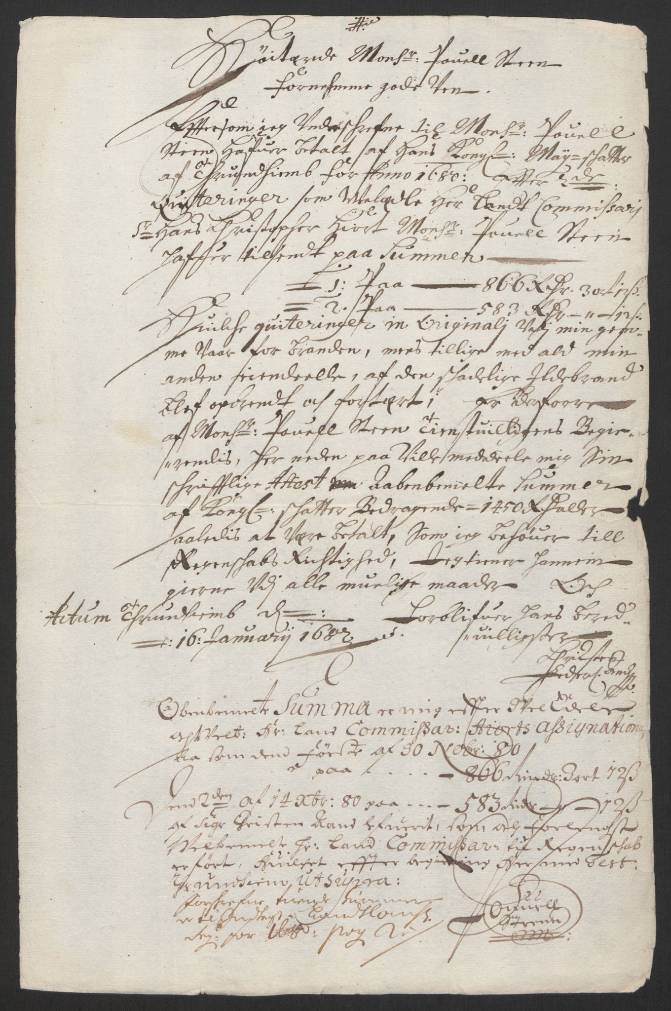 Rentekammeret inntil 1814, Reviderte regnskaper, Byregnskaper, AV/RA-EA-4066/R/Rs/L0504: [S1] Kontribusjonsregnskap, 1631-1684, p. 322