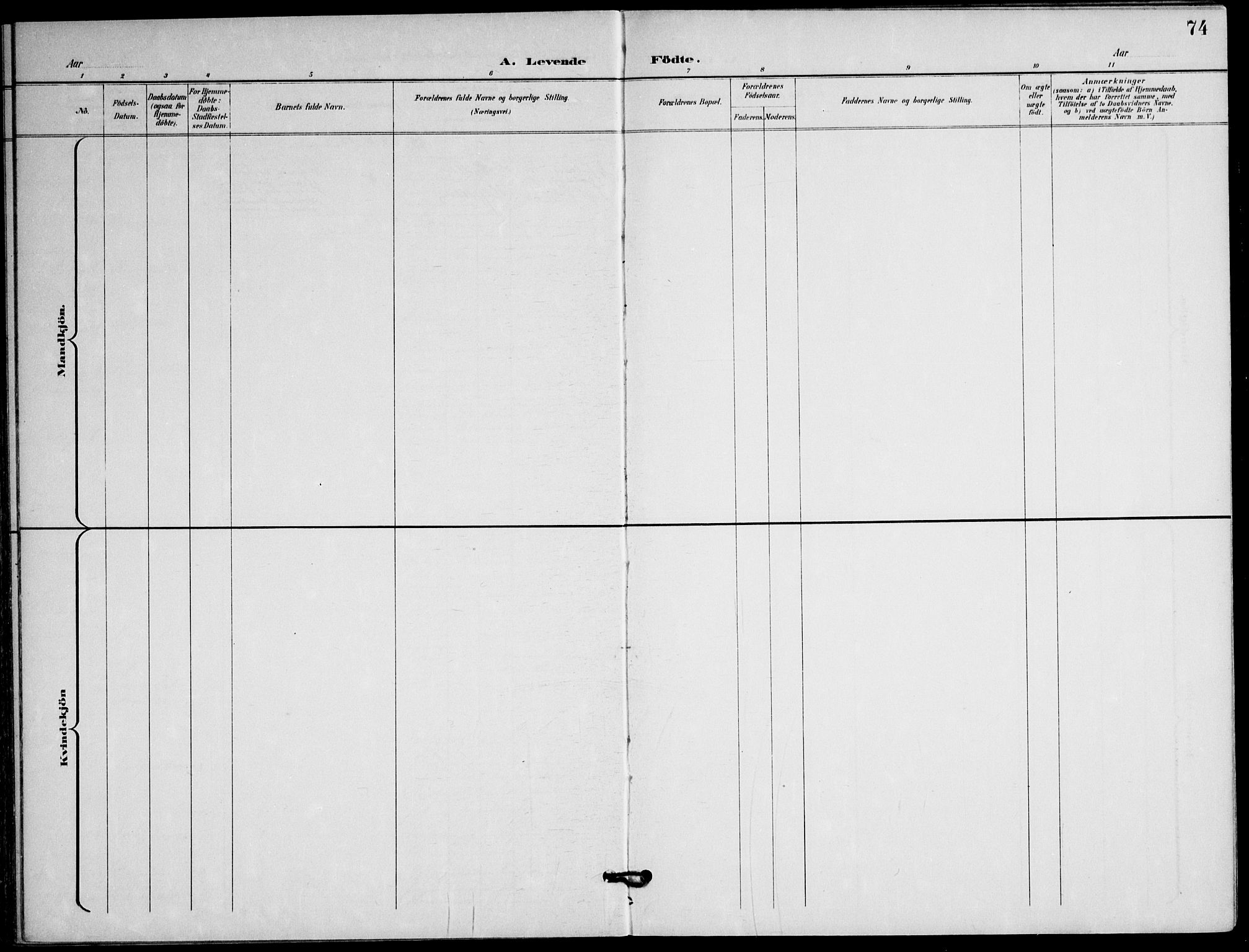 Ministerialprotokoller, klokkerbøker og fødselsregistre - Nordland, AV/SAT-A-1459/823/L0326: Parish register (official) no. 823A03, 1899-1919, p. 74