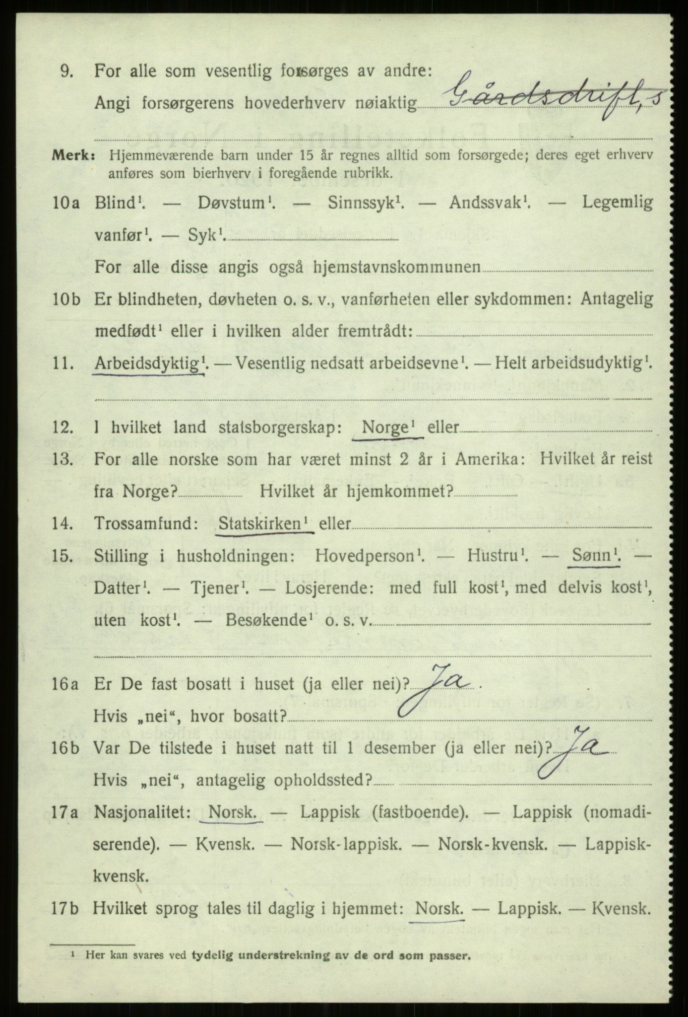 SATØ, 1920 census for Trondenes, 1920, p. 7370