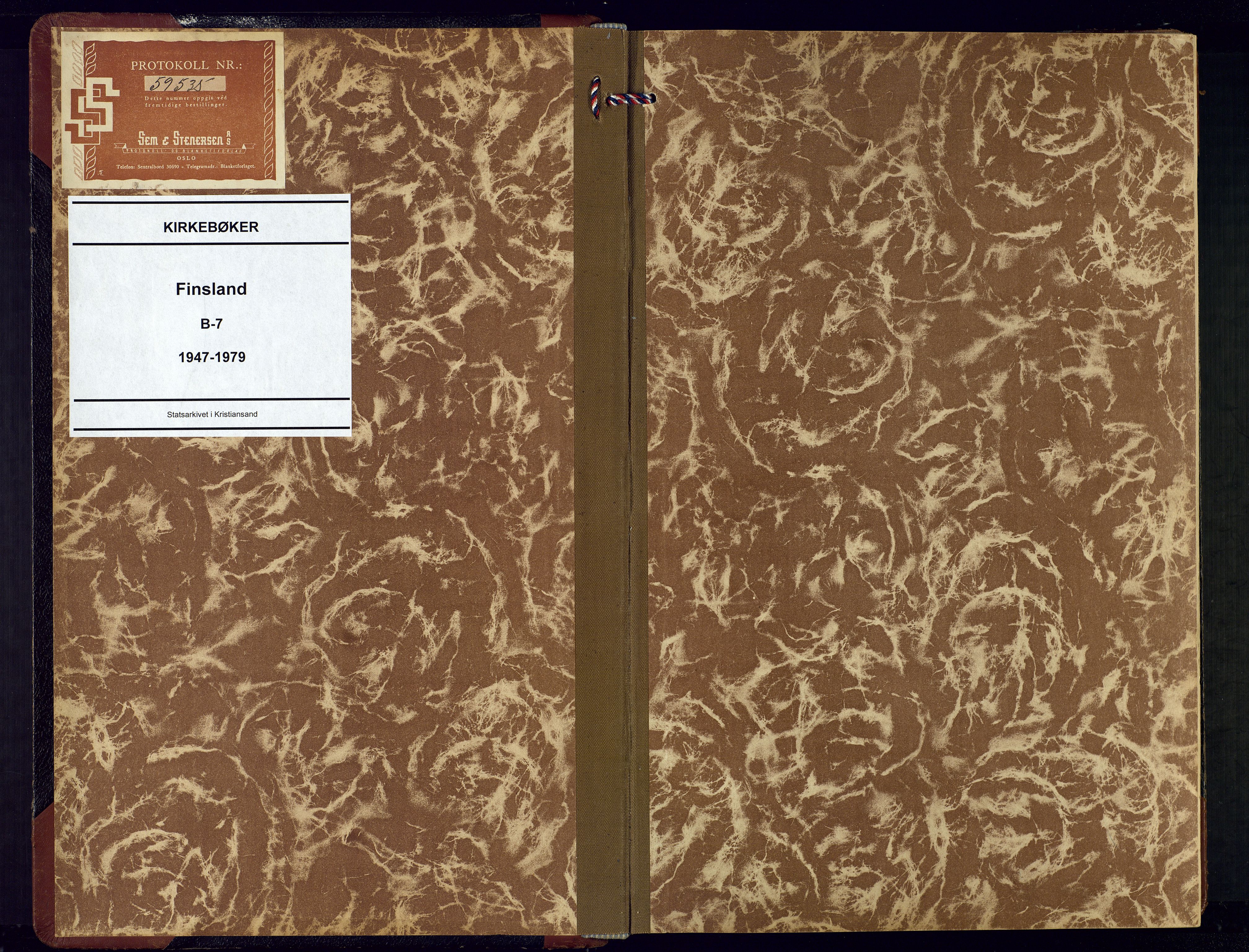 Bjelland sokneprestkontor, AV/SAK-1111-0005/F/Fb/Fbb/L0007: Parish register (copy) no. B-7, 1947-1979