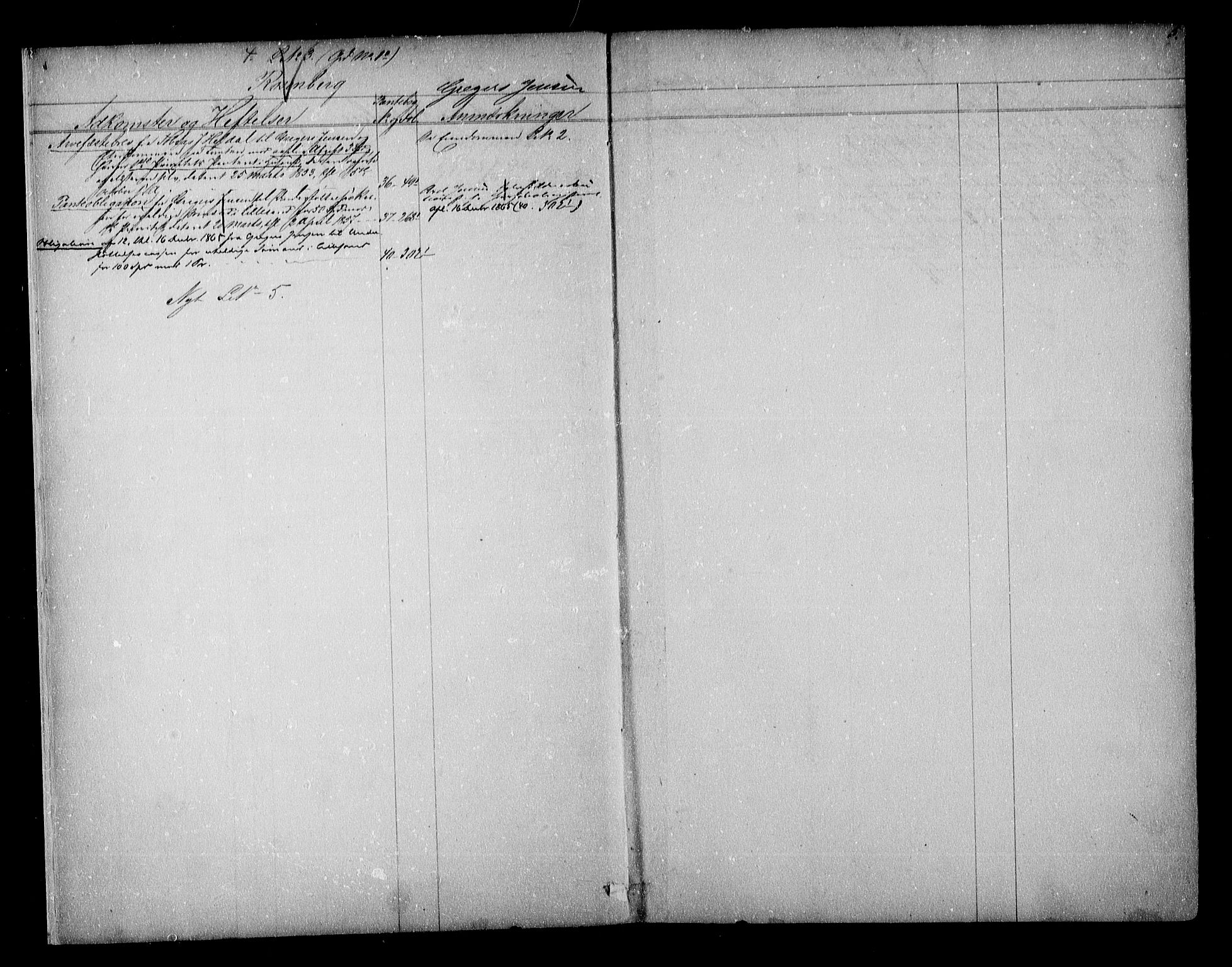 Vestre Nedenes/Sand sorenskriveri, SAK/1221-0010/G/Ga/L0039: Mortgage register no. 29, 1810-1880, p. 5