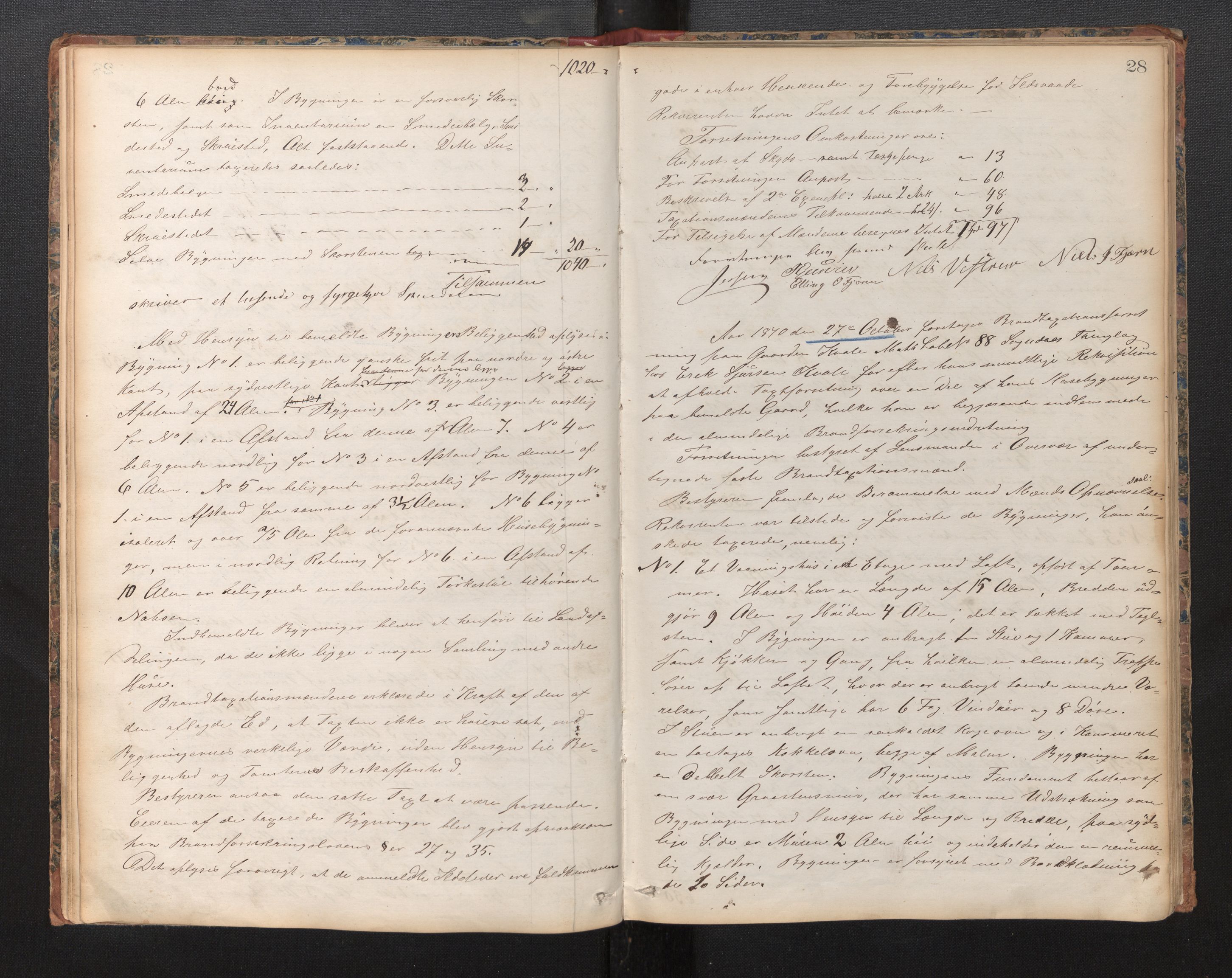 Lensmannen i Sogndal, AV/SAB-A-29901/0012/L0001: Branntakstprotokoll, 1868-1875, p. 27b-28a