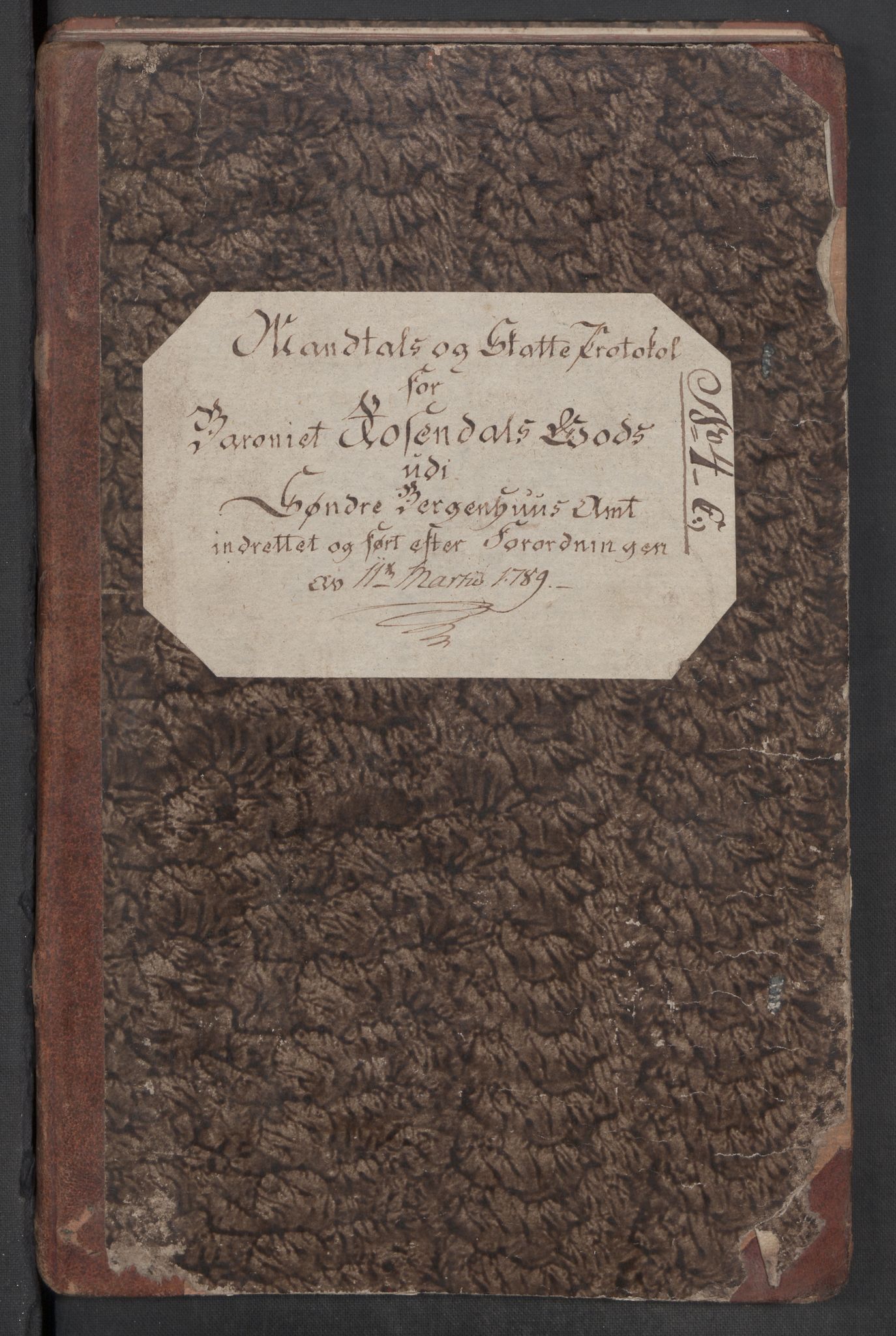 Rentekammeret inntil 1814, Reviderte regnskaper, Mindre regnskaper, RA/EA-4068/Rf/Rfe/L0039: Rosendal baroni, Ryfylke fogderi, 1789, p. 24