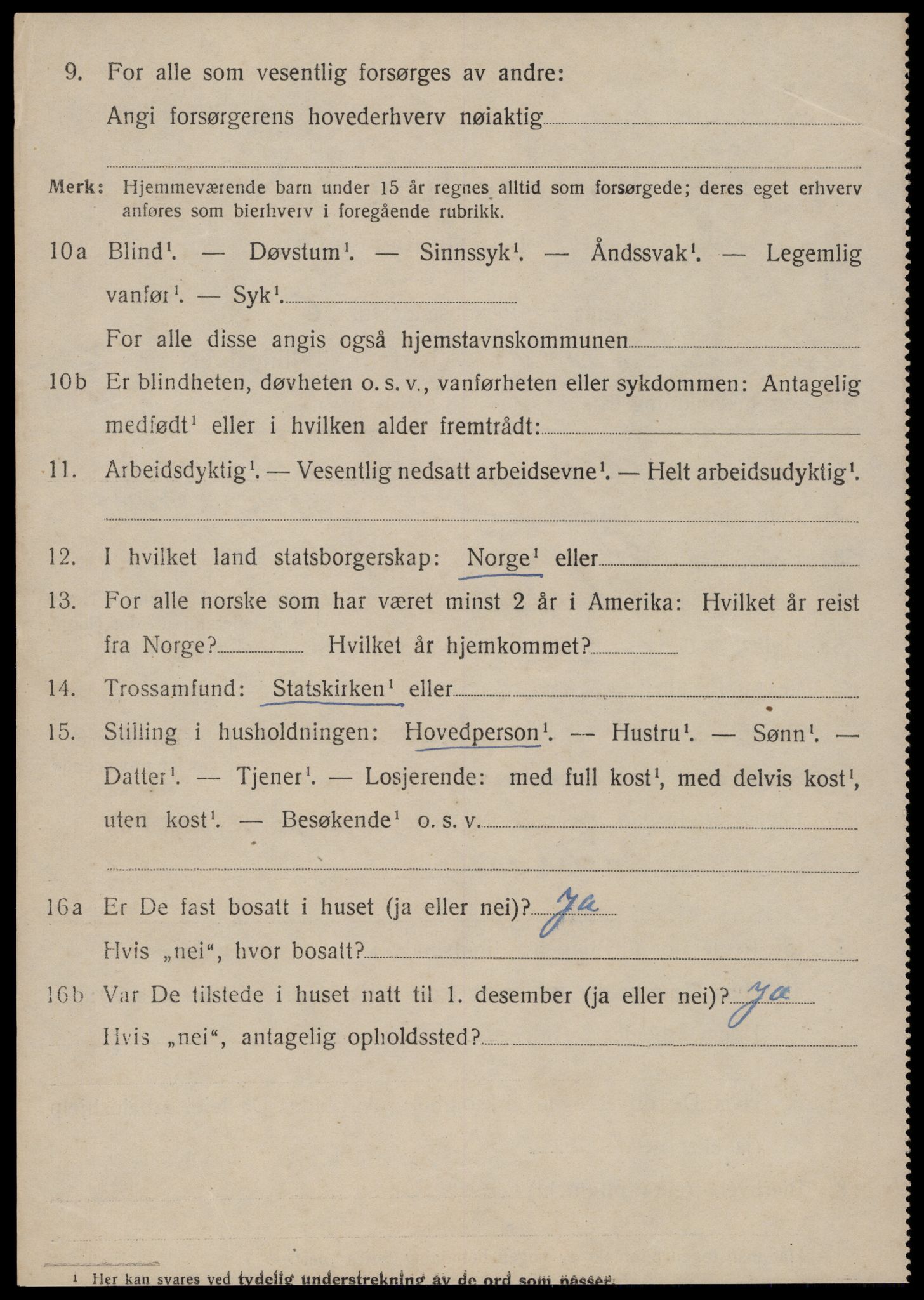 SAT, 1920 census for Borgund, 1920, p. 3313
