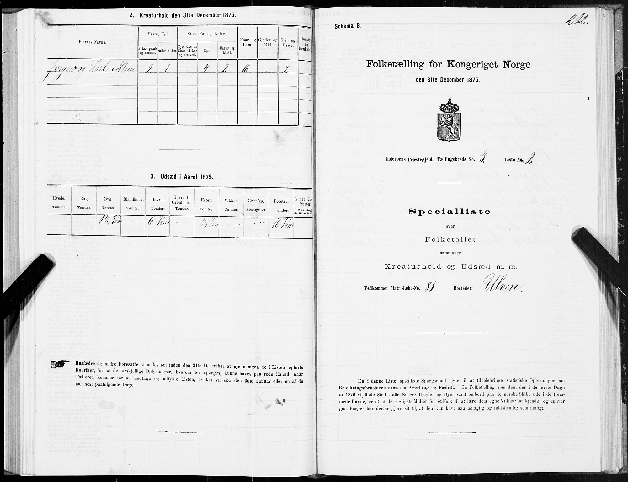 SAT, 1875 census for 1729P Inderøy, 1875, p. 2212