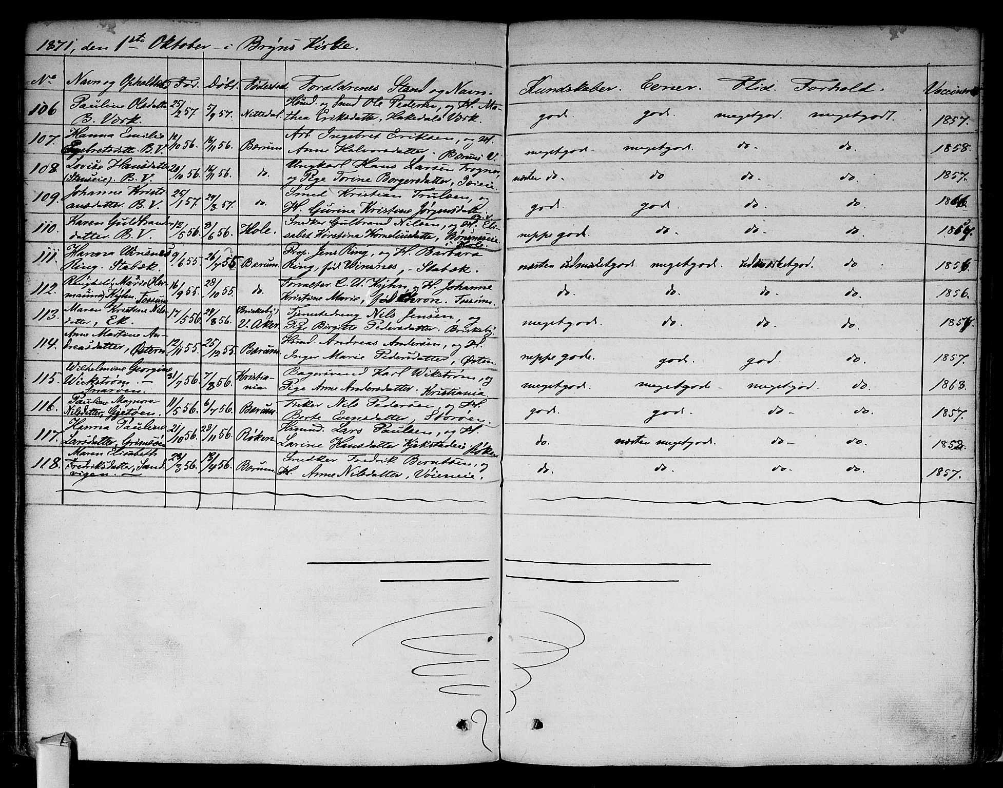 Asker prestekontor Kirkebøker, SAO/A-10256a/F/Fa/L0009: Parish register (official) no. I 9, 1825-1878, p. 285