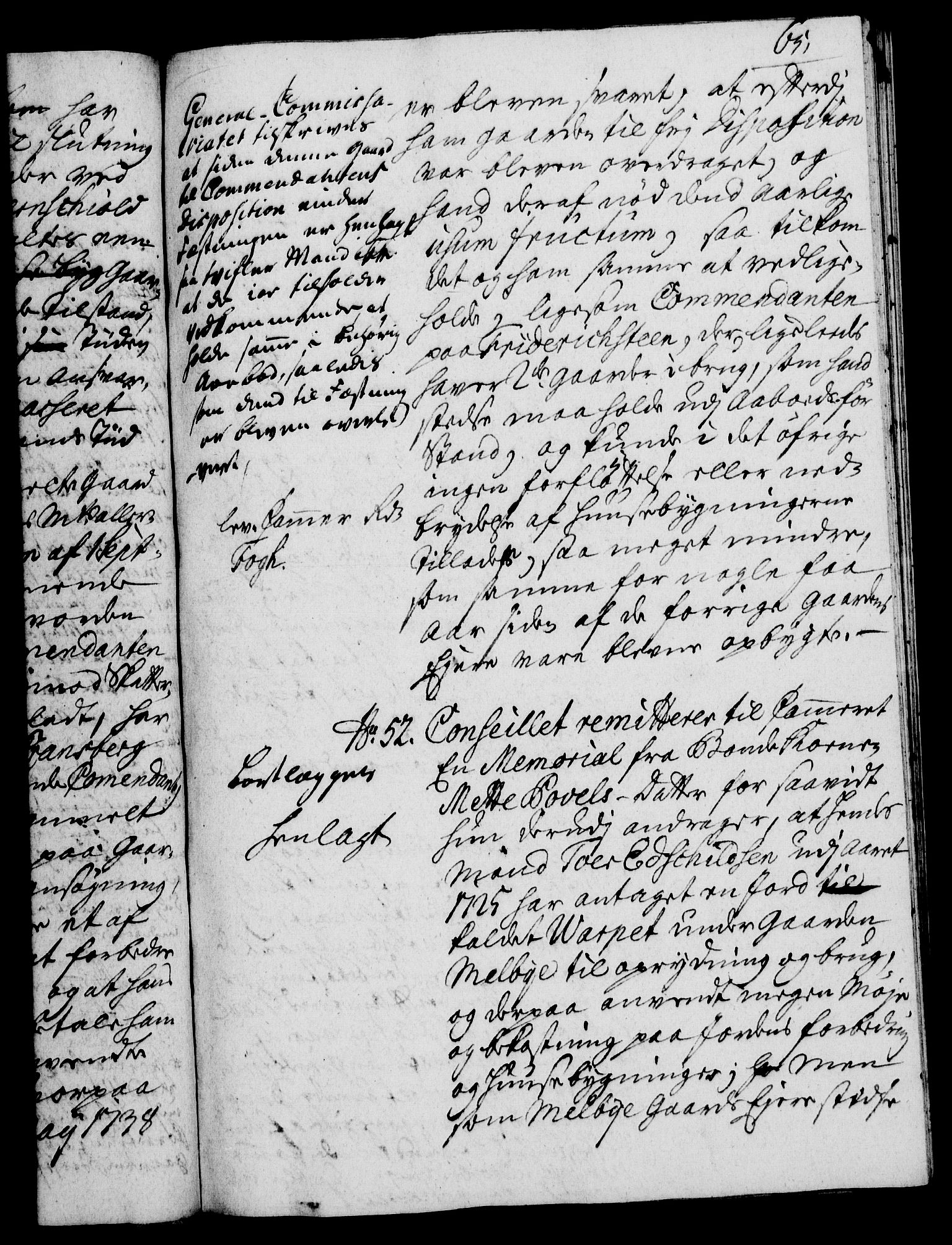 Rentekammeret, Kammerkanselliet, RA/EA-3111/G/Gh/Gha/L0022: Norsk ekstraktmemorialprotokoll (merket RK 53.67), 1739-1741, p. 65