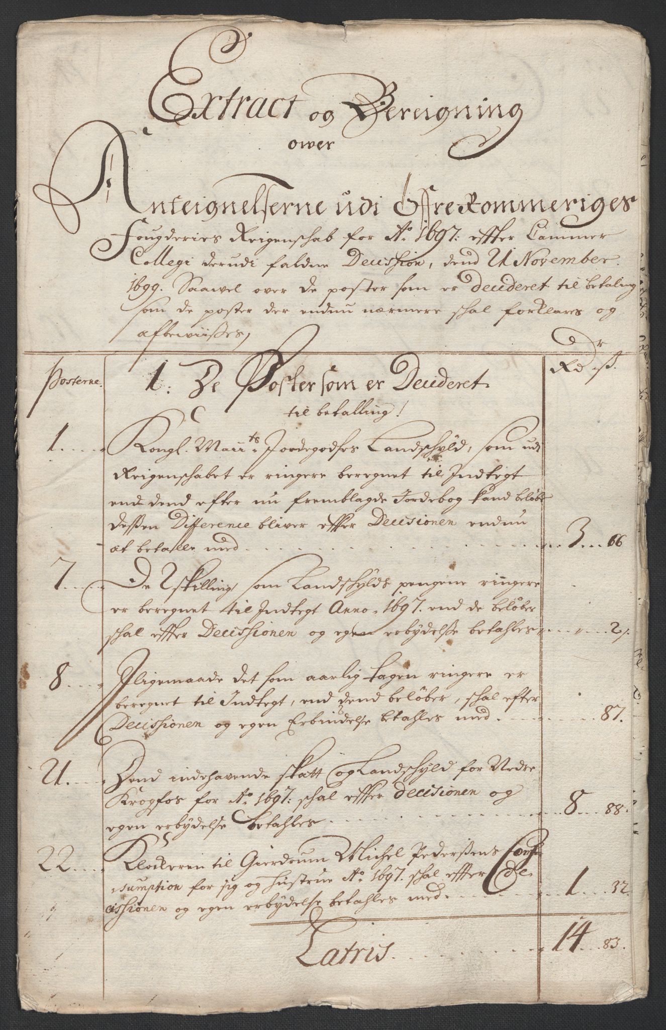 Rentekammeret inntil 1814, Reviderte regnskaper, Fogderegnskap, RA/EA-4092/R12/L0711: Fogderegnskap Øvre Romerike, 1699, p. 283