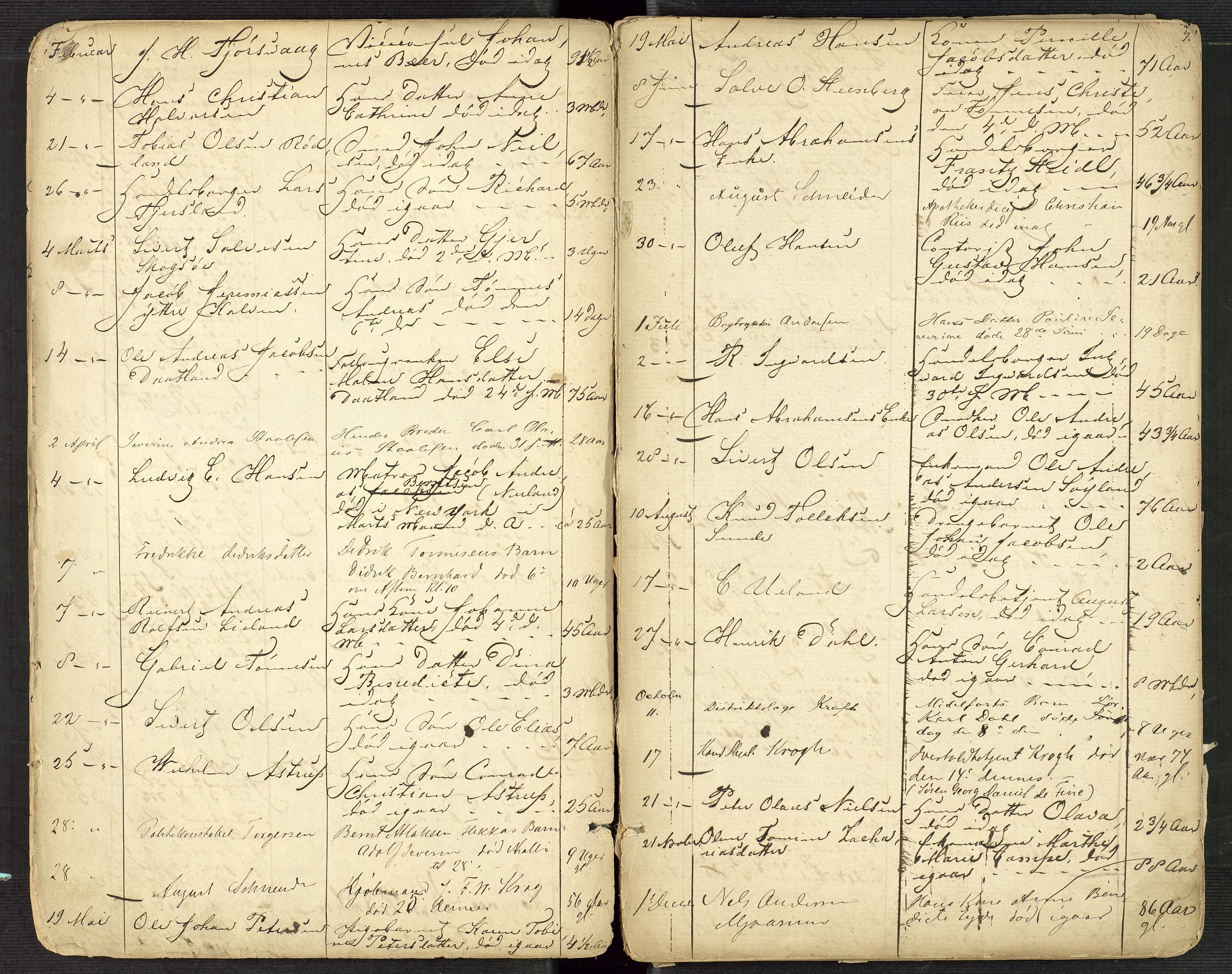 Flekkefjord byfogd, AV/SAK-1222-0002/H/Ha/L0001: Dødsfallsfortegnelse, defekt, nr 1, 1864-1907, p. 9