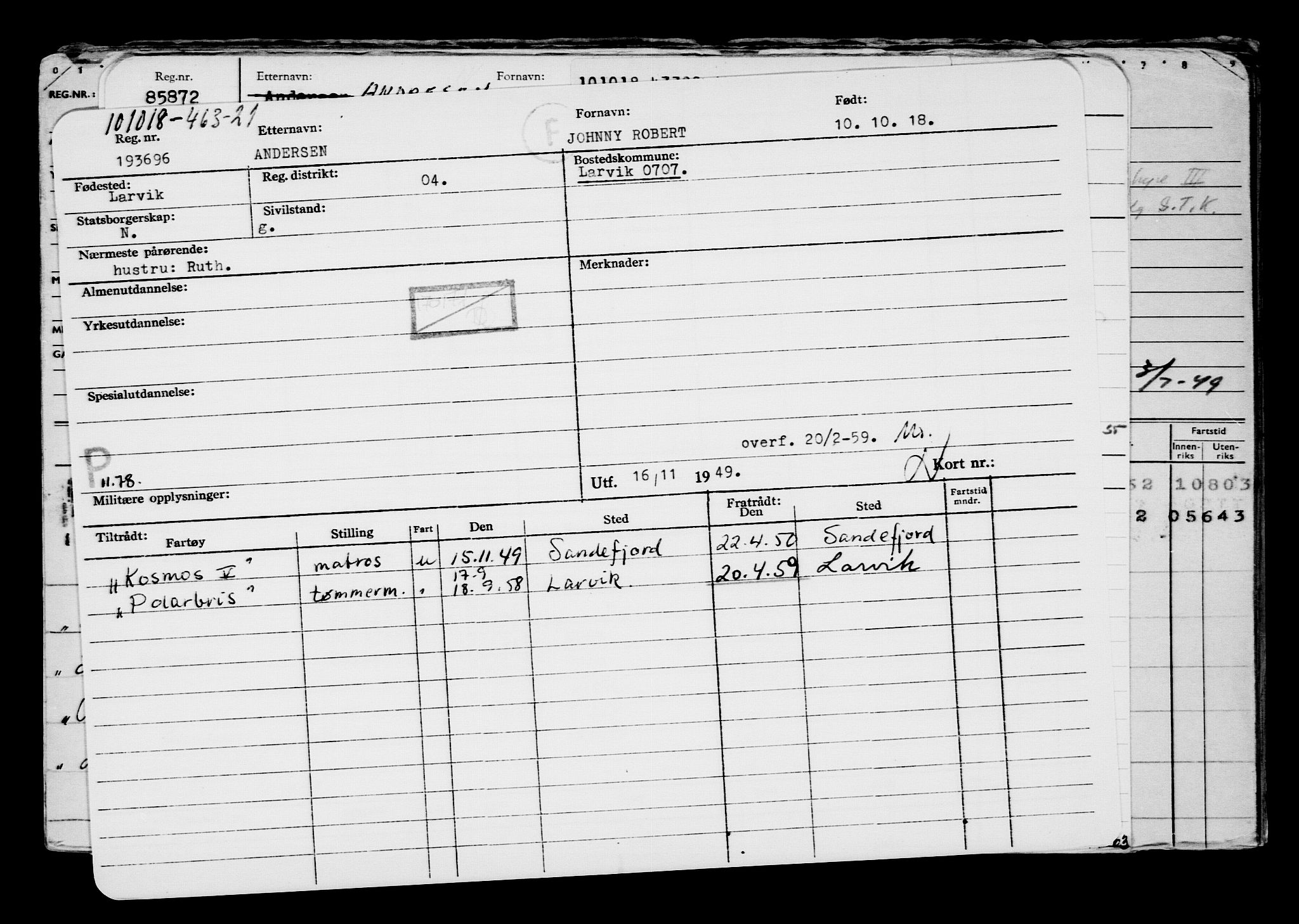 Direktoratet for sjømenn, AV/RA-S-3545/G/Gb/L0163: Hovedkort, 1918, p. 224