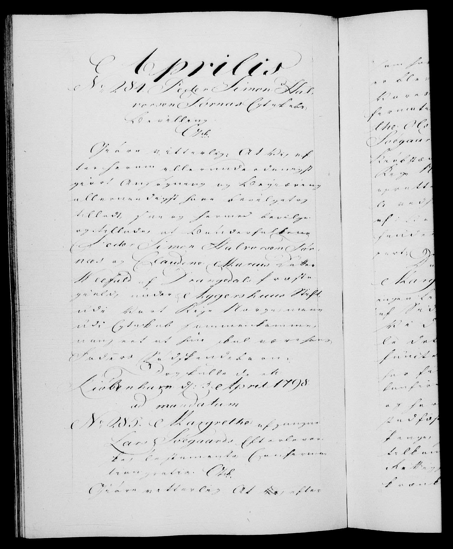 Danske Kanselli 1572-1799, AV/RA-EA-3023/F/Fc/Fca/Fcaa/L0058: Norske registre, 1798, p. 241b