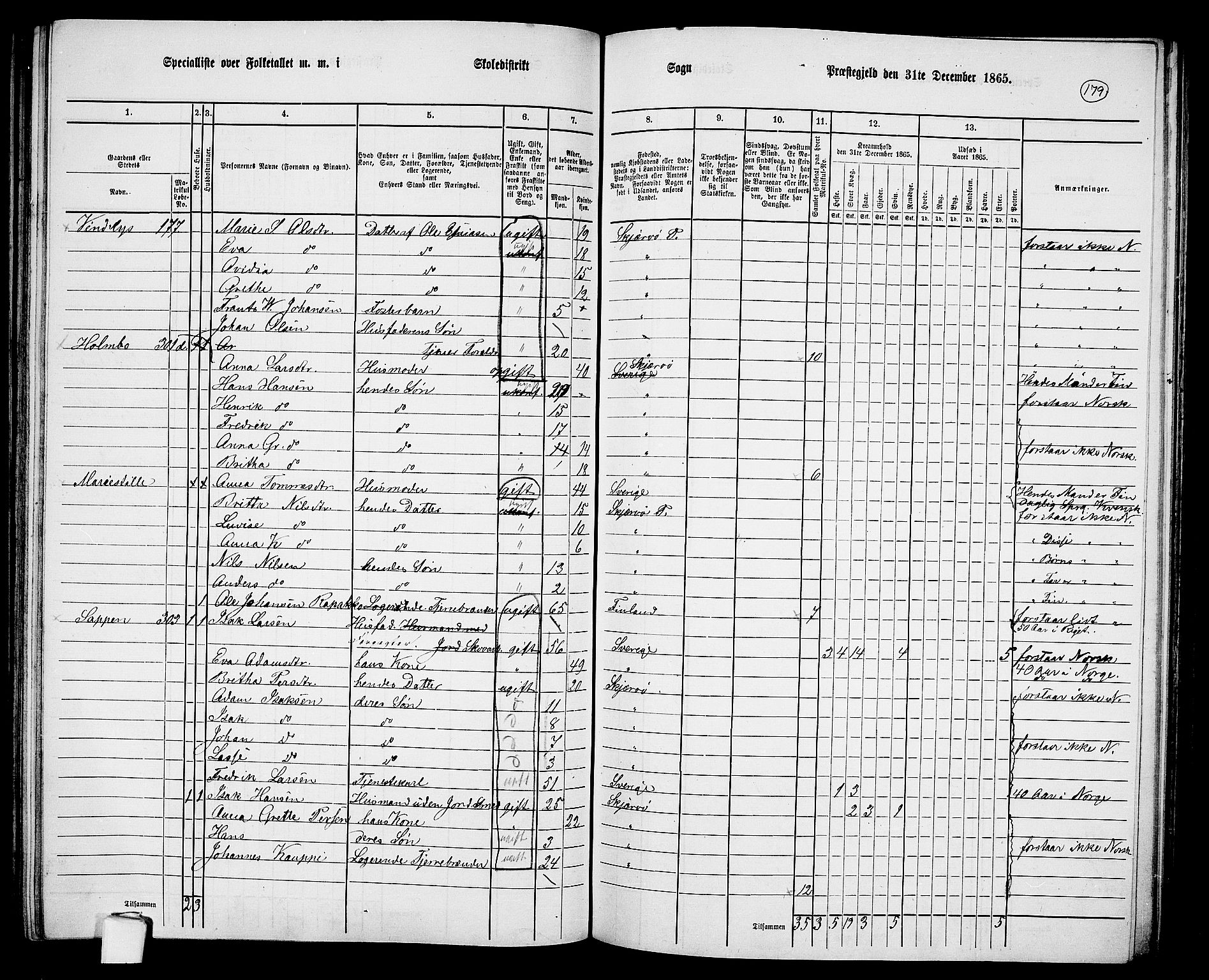 RA, 1865 census for Skjervøy, 1865, p. 61