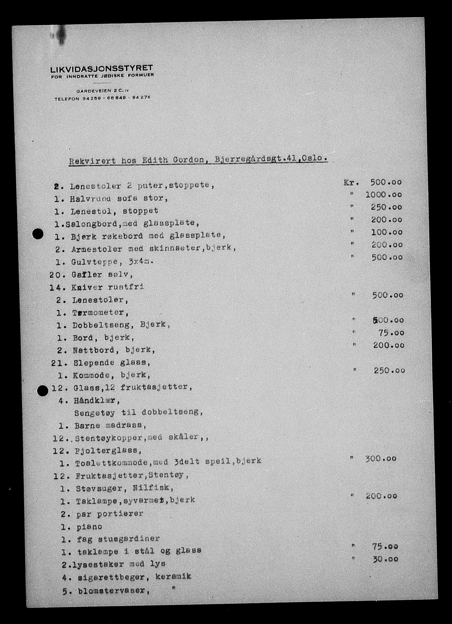 Justisdepartementet, Tilbakeføringskontoret for inndratte formuer, AV/RA-S-1564/H/Hc/Hcc/L0940: --, 1945-1947, p. 164