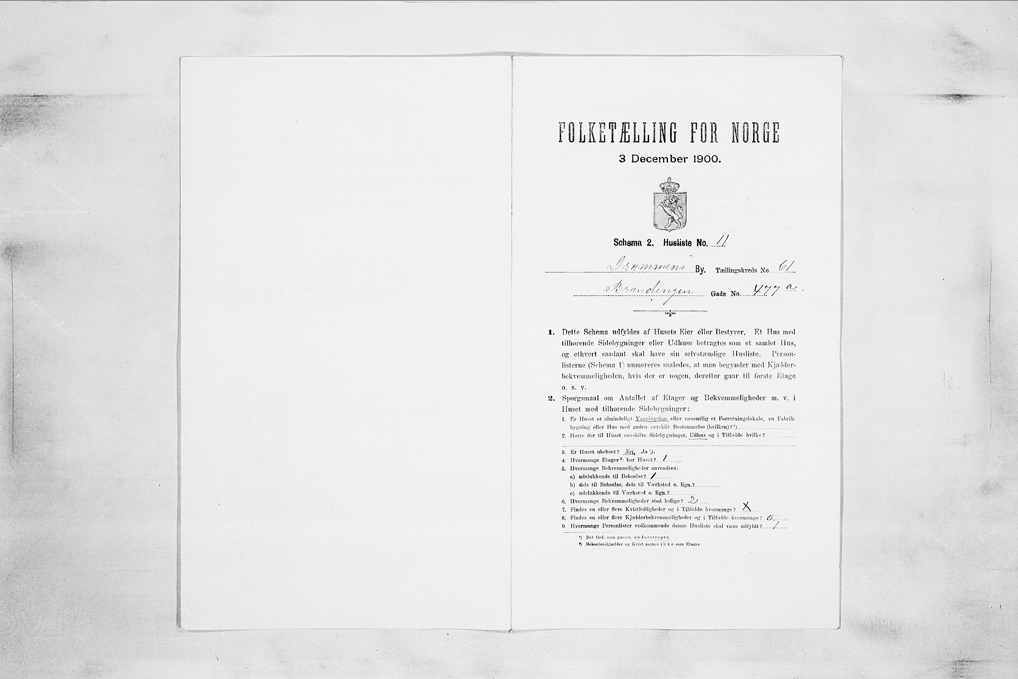 RA, 1900 census for Drammen, 1900, p. 10674