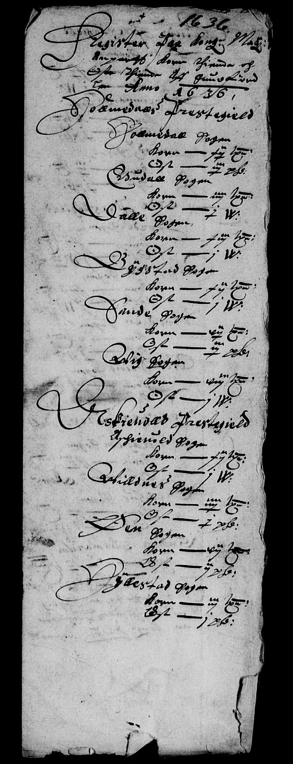 Rentekammeret inntil 1814, Reviderte regnskaper, Lensregnskaper, AV/RA-EA-5023/R/Rb/Rbt/L0074: Bergenhus len, 1636-1637