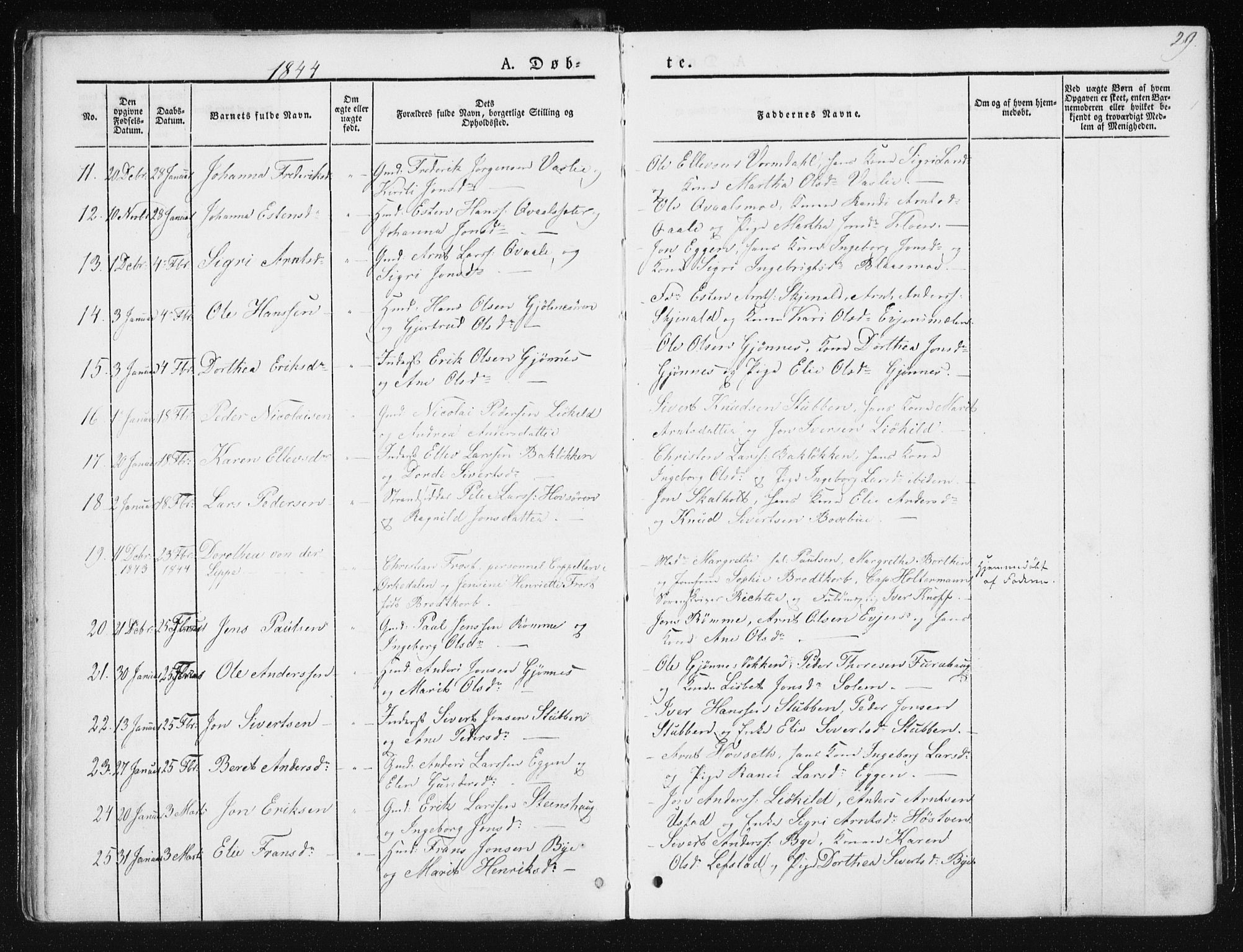 Ministerialprotokoller, klokkerbøker og fødselsregistre - Sør-Trøndelag, SAT/A-1456/668/L0805: Parish register (official) no. 668A05, 1840-1853, p. 29