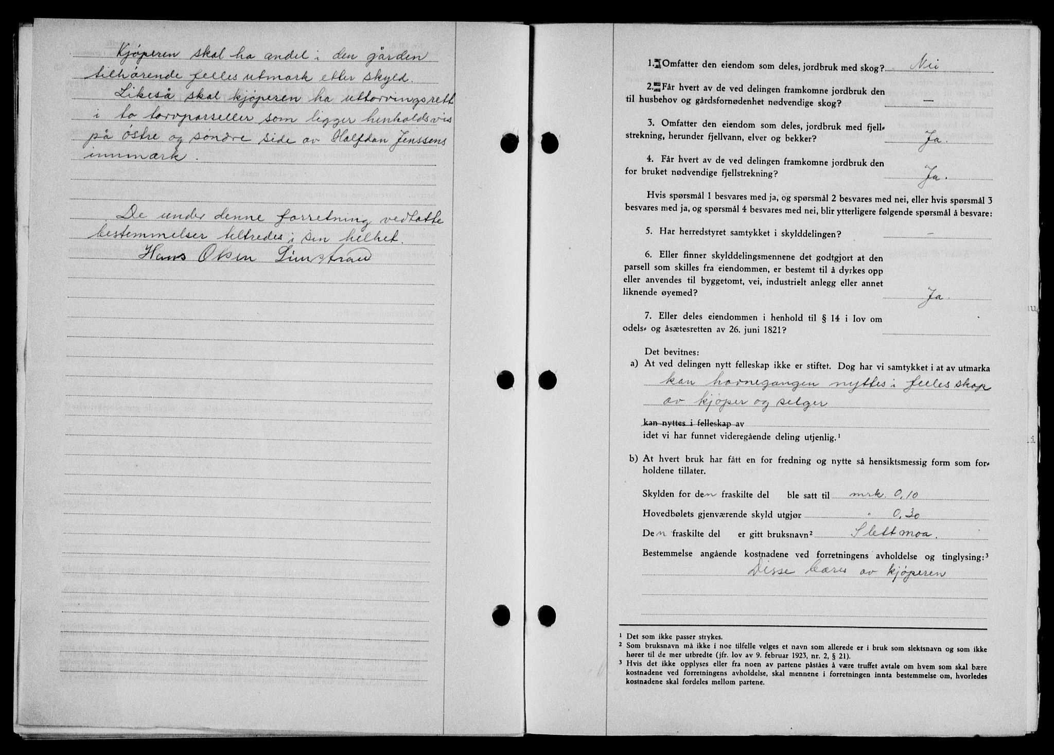 Lofoten sorenskriveri, SAT/A-0017/1/2/2C/L0013a: Mortgage book no. 13a, 1944-1946, Diary no: : 828/1945
