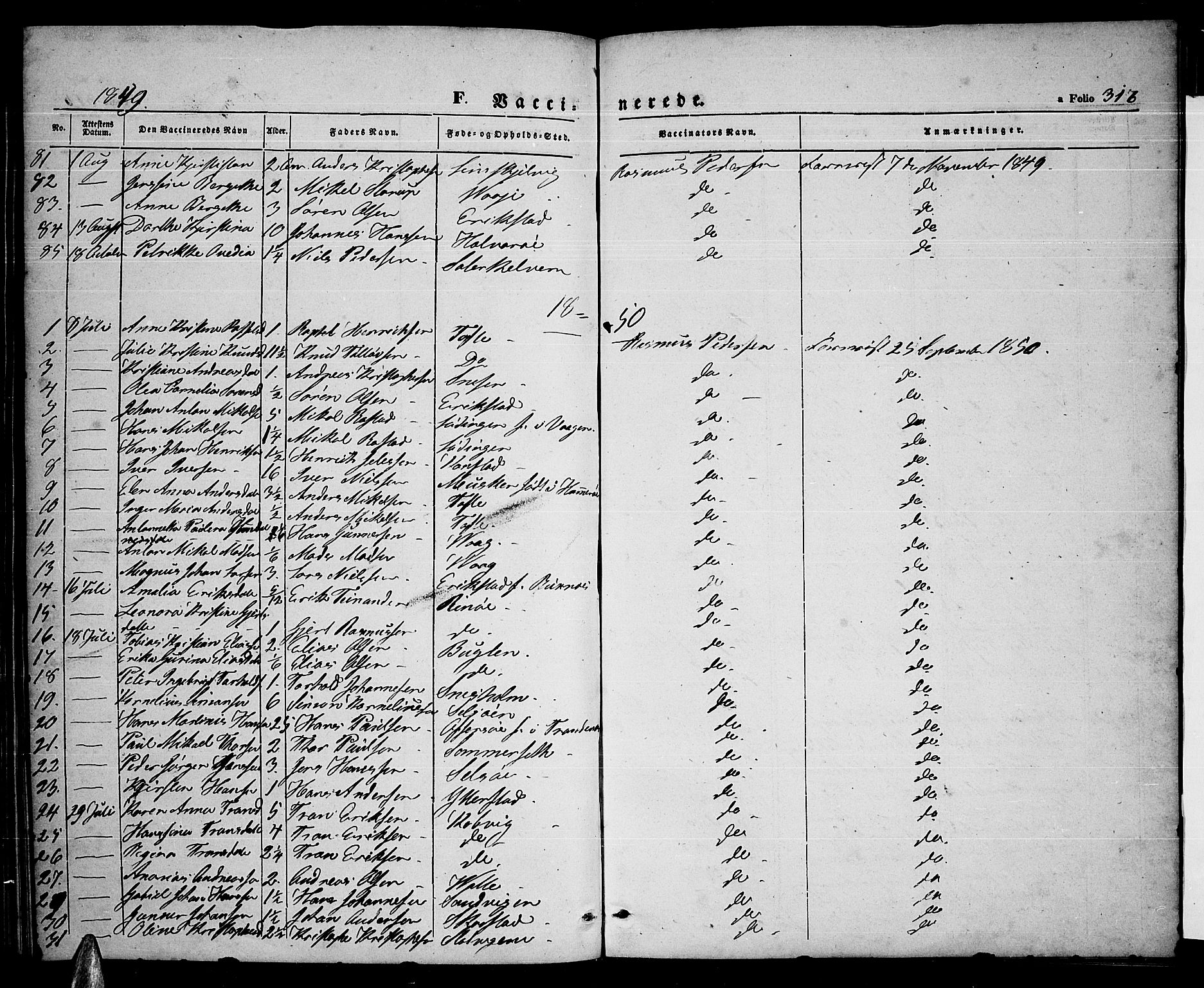 Ministerialprotokoller, klokkerbøker og fødselsregistre - Nordland, AV/SAT-A-1459/872/L1045: Parish register (copy) no. 872C01, 1840-1851, p. 316