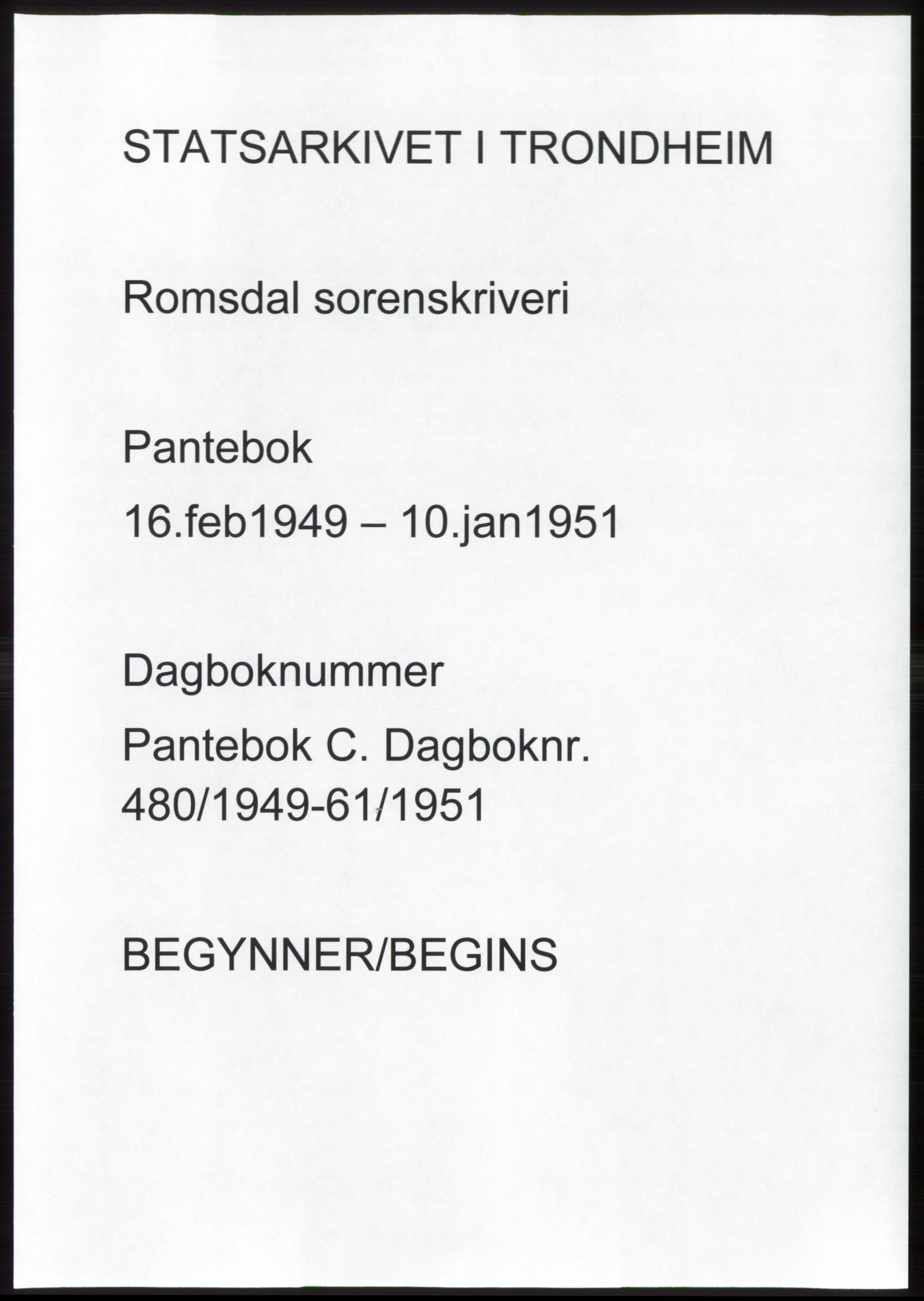 Romsdal sorenskriveri, AV/SAT-A-4149/1/2/2C: Mortgage book no. C2, 1949-1951