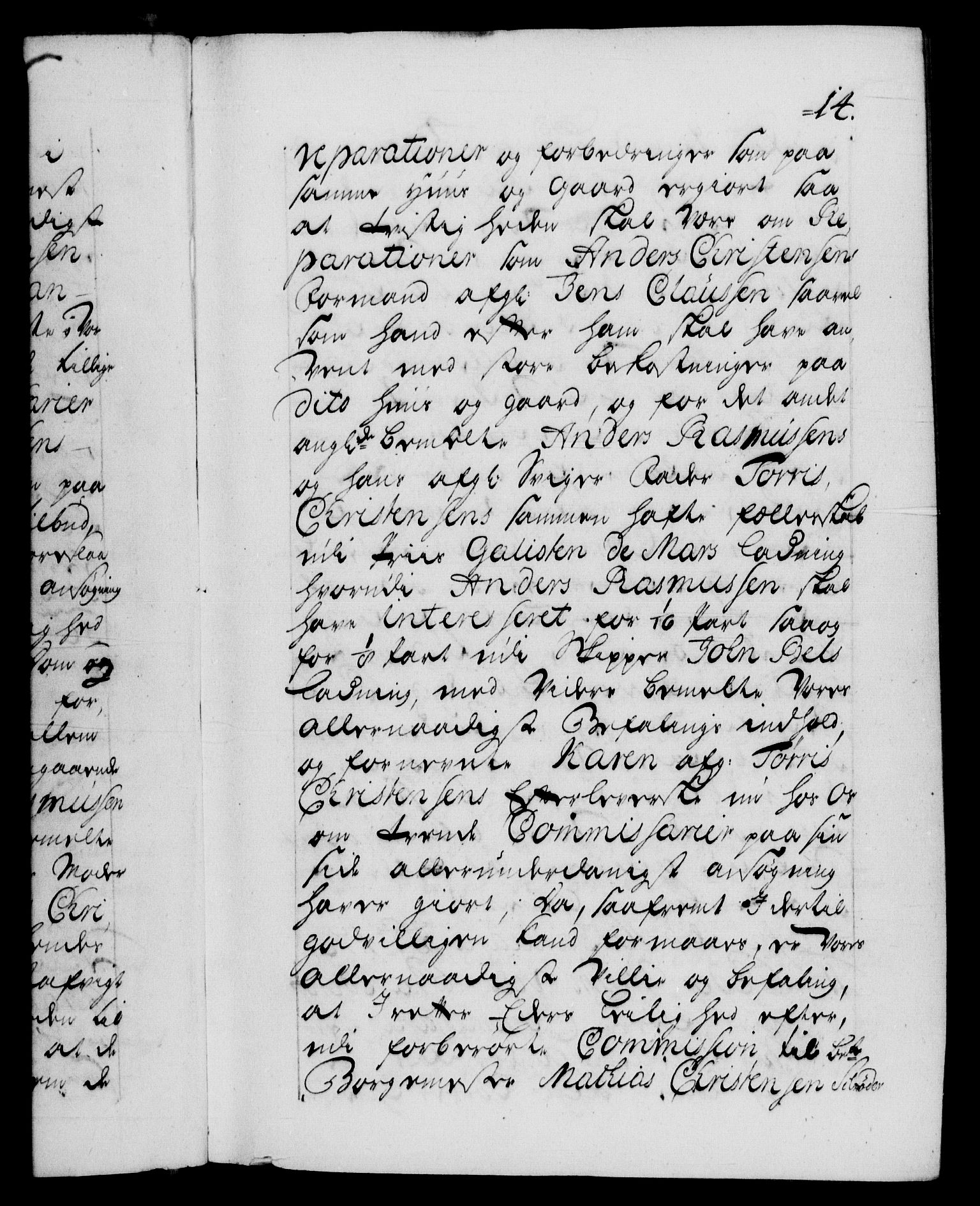 Danske Kanselli 1572-1799, AV/RA-EA-3023/F/Fc/Fca/Fcab/L0024: Norske tegnelser, 1728-1730, p. 14a