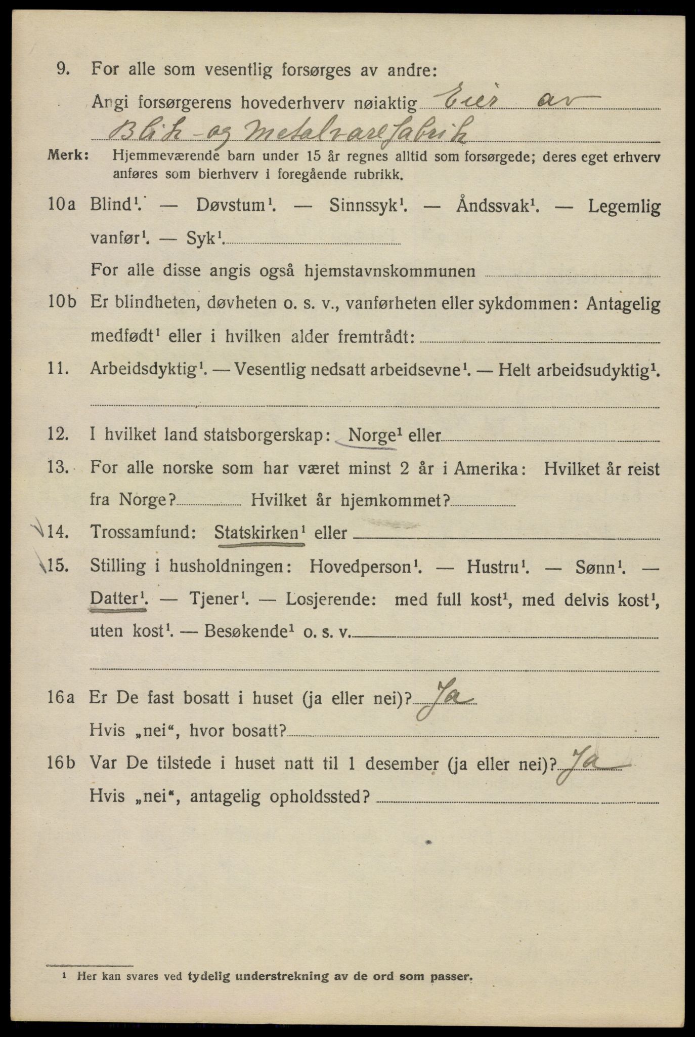 SAO, 1920 census for Kristiania, 1920, p. 136700