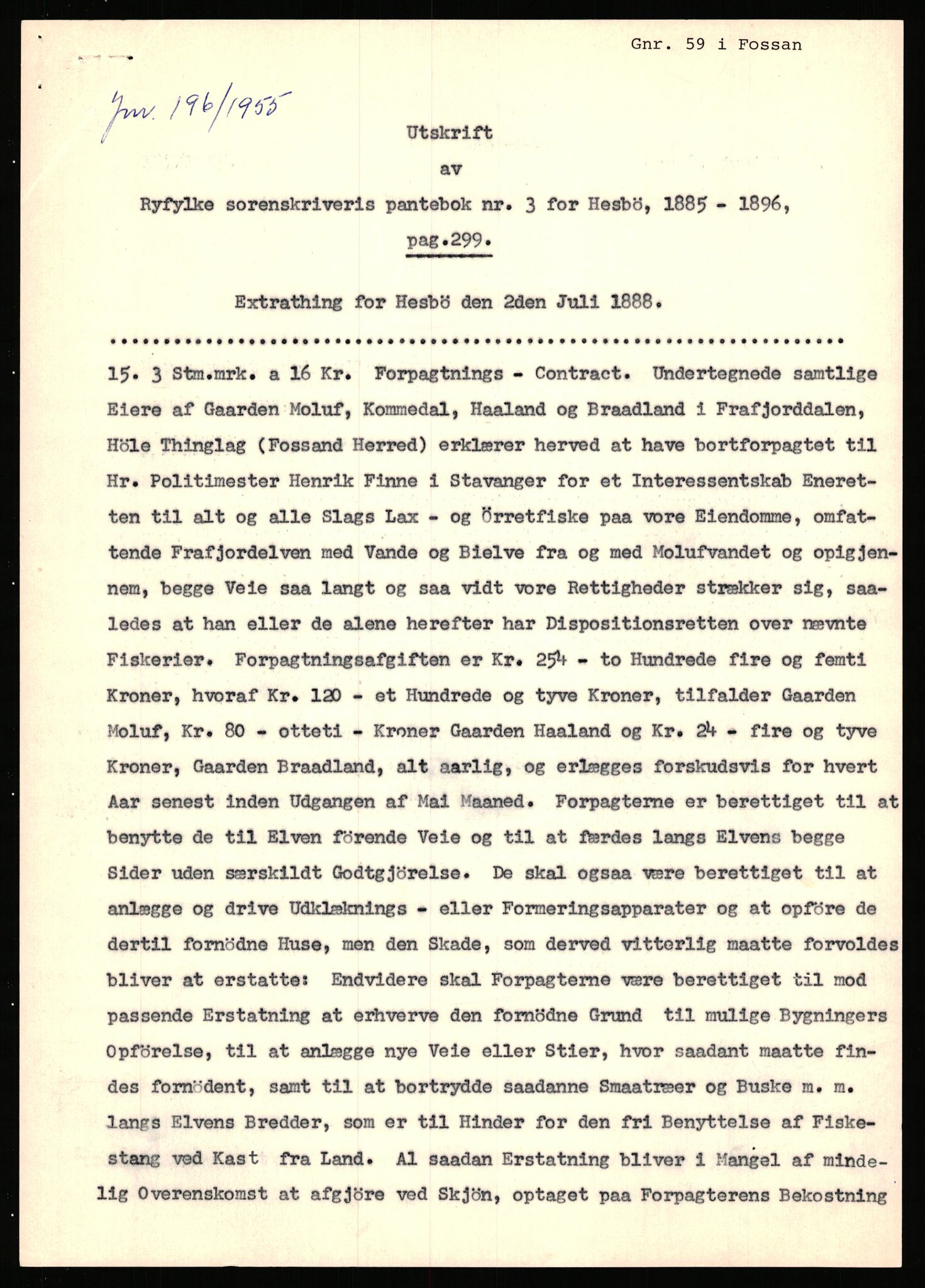 Statsarkivet i Stavanger, SAST/A-101971/03/Y/Yj/L0012: Avskrifter sortert etter gårdsnavn: Bru - Bækkeheien, 1750-1930, p. 445