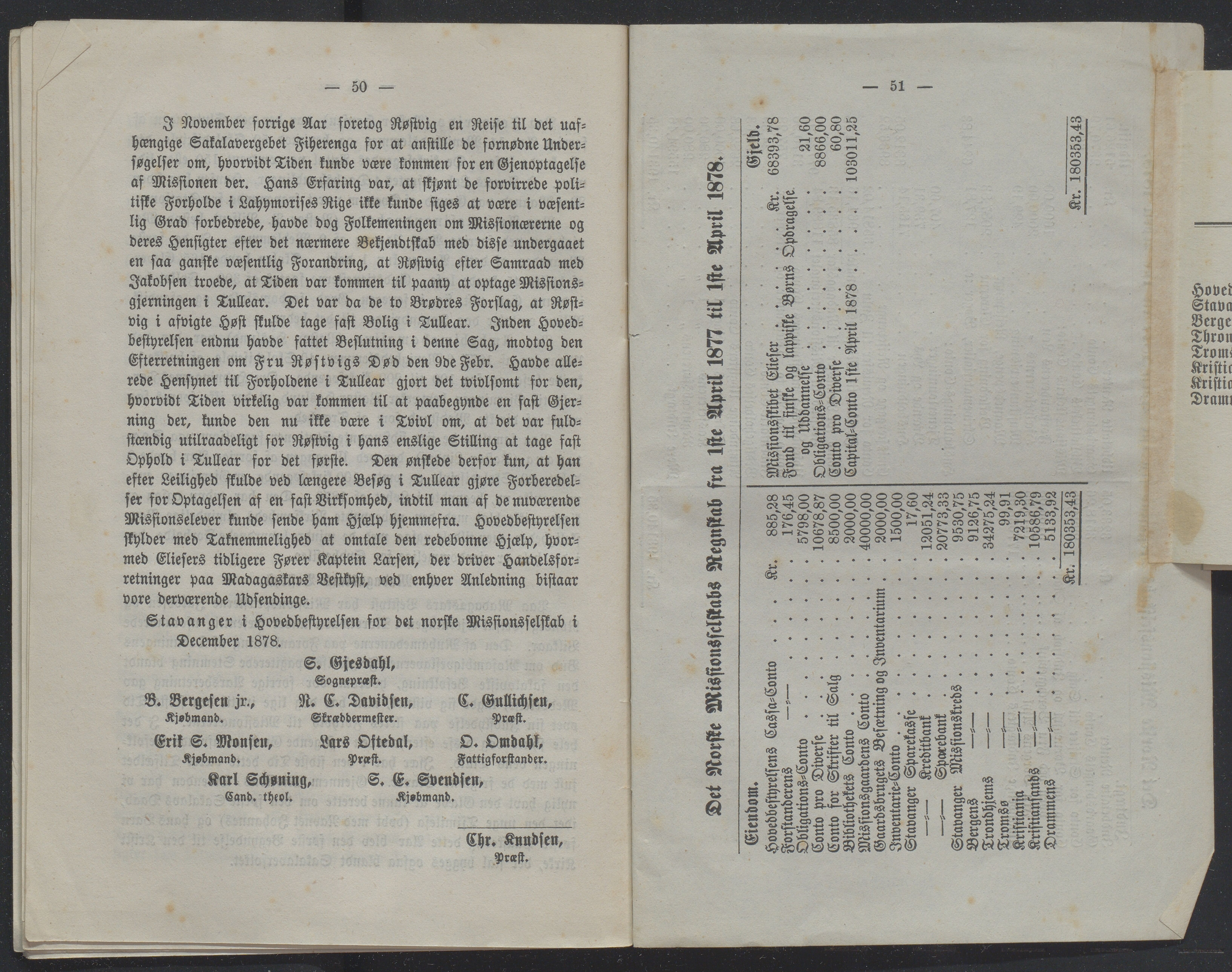 Det Norske Misjonsselskap - hovedadministrasjonen, VID/MA-A-1045/D/Db/Dba/L0338/0006: Beretninger, Bøker, Skrifter o.l   / Årsberetninger 36. , 1878, p. 50-51