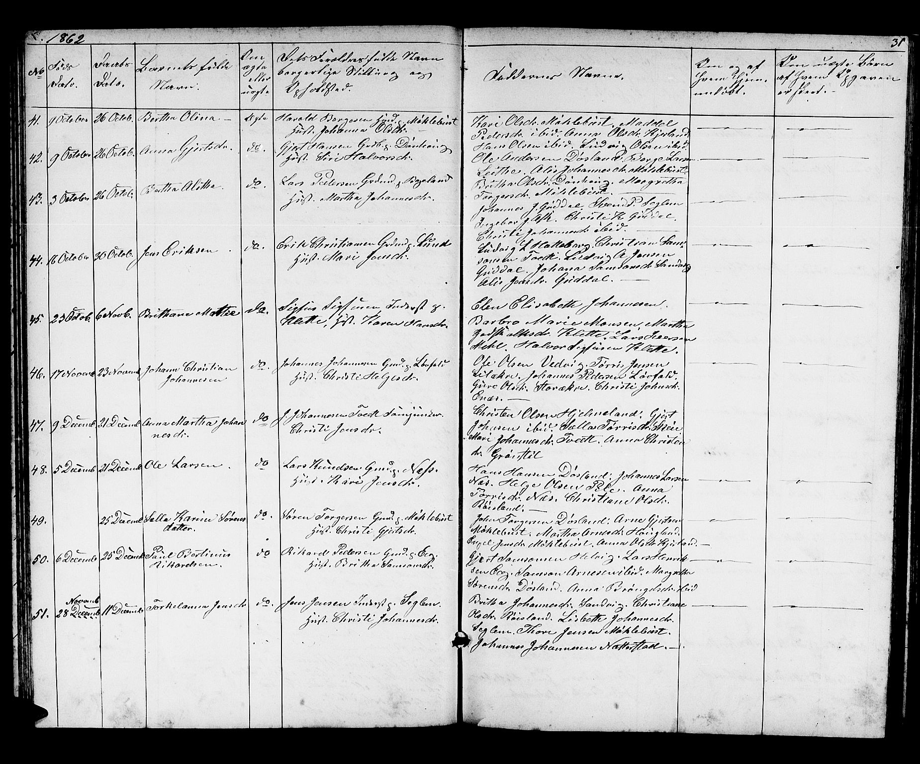 Kvinnherad sokneprestembete, AV/SAB-A-76401/H/Hab: Parish register (copy) no. A 1, 1856-1873, p. 31