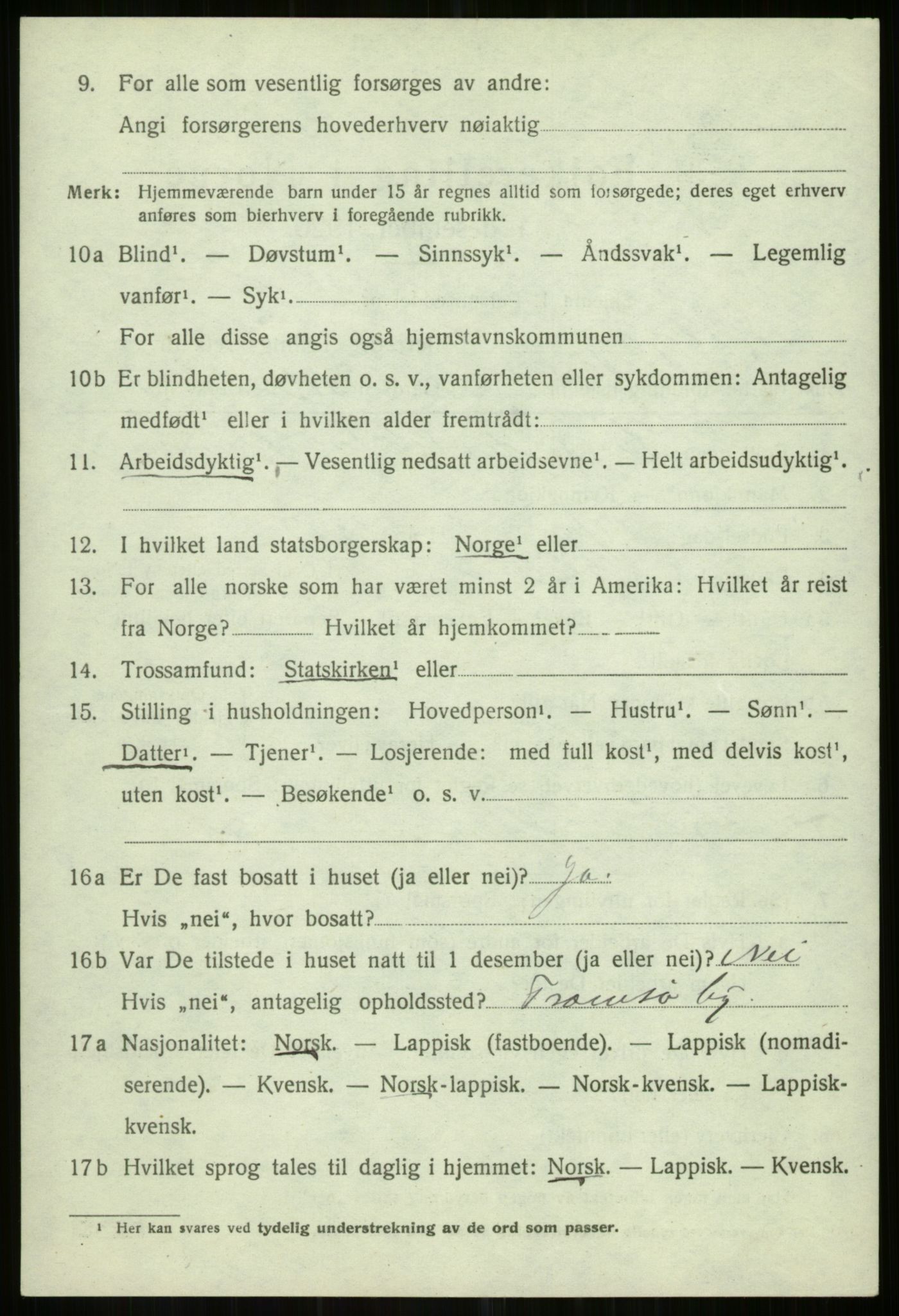 SATØ, 1920 census for Helgøy, 1920, p. 2018