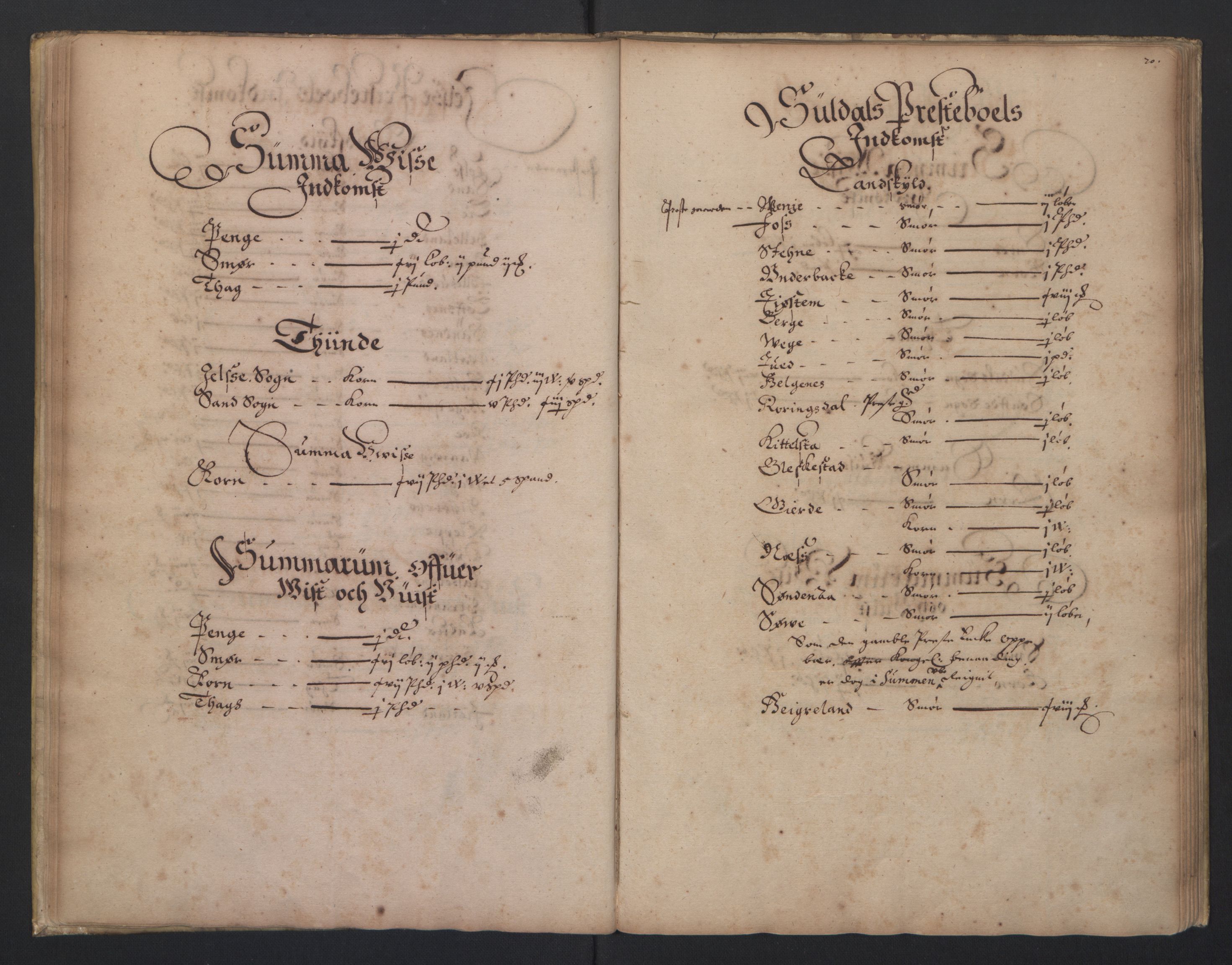 Rentekammeret inntil 1814, Realistisk ordnet avdeling, AV/RA-EA-4070/L/L0023/0003: Stavanger lagdømme: / [C]: Jordebok over bispens samt kannikenes, prestenes, kirkenes og hospitalets inntekter., 1661, p. 19b-20a