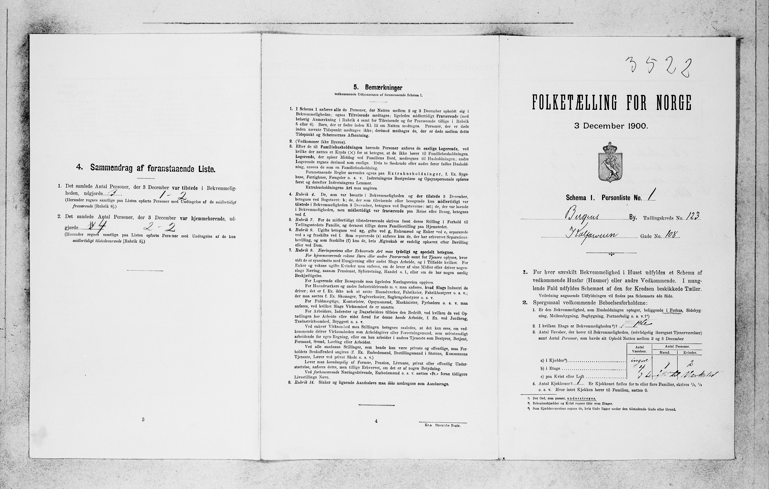 SAB, 1900 census for Bergen, 1900, p. 25949