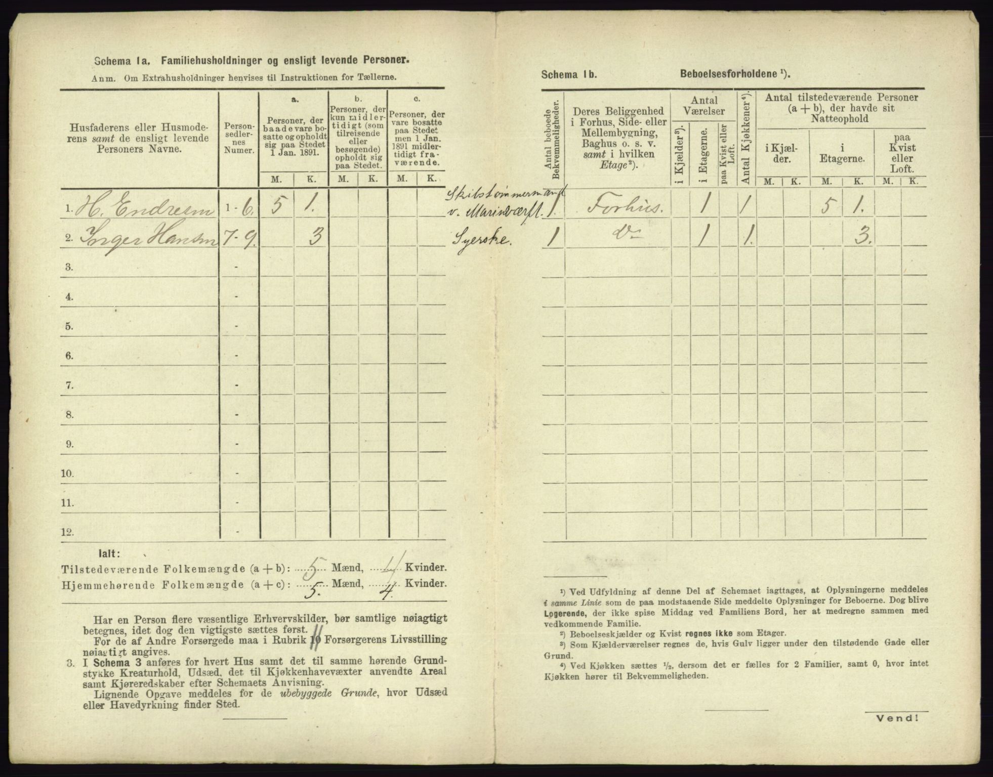 RA, 1891 census for 0703 Horten, 1891, p. 1358